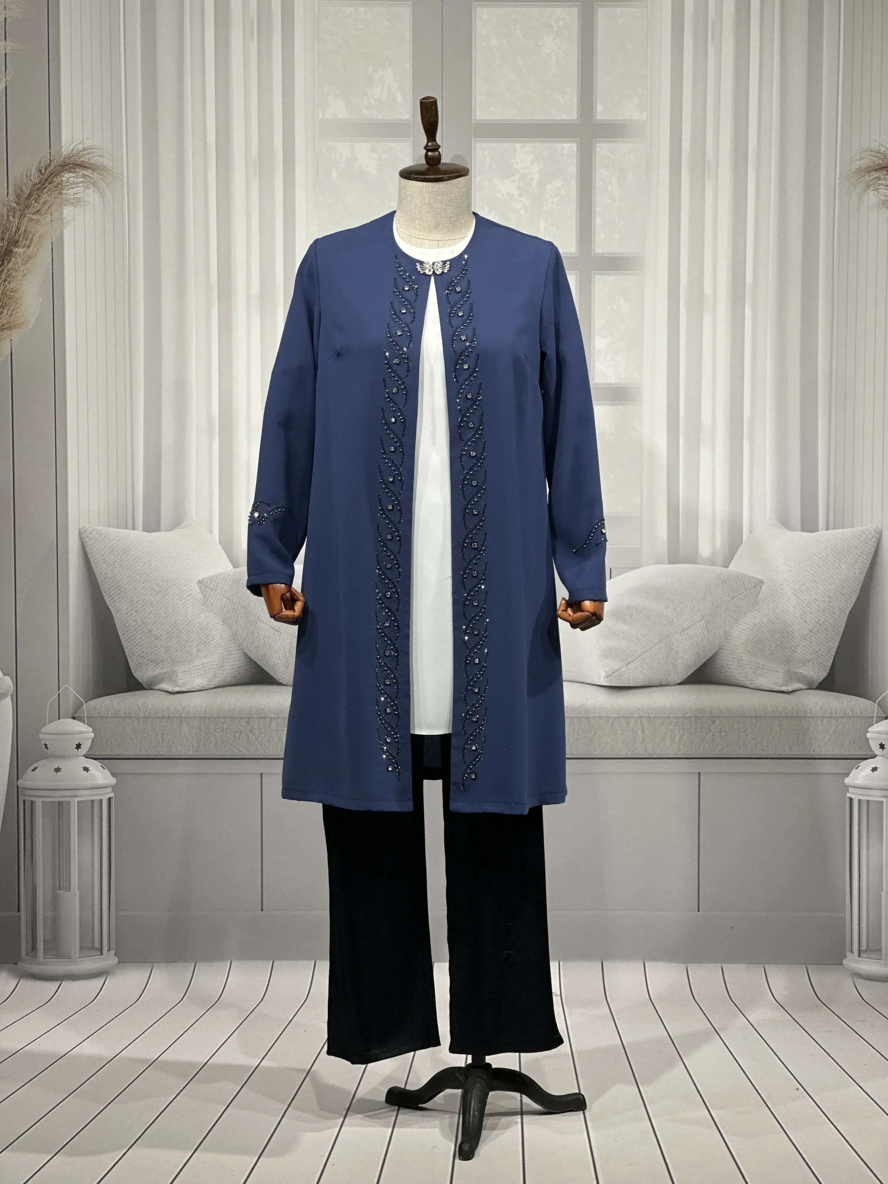 HESNA 3517 TAKIM - İNDİGO - (Asorti: 46-52)