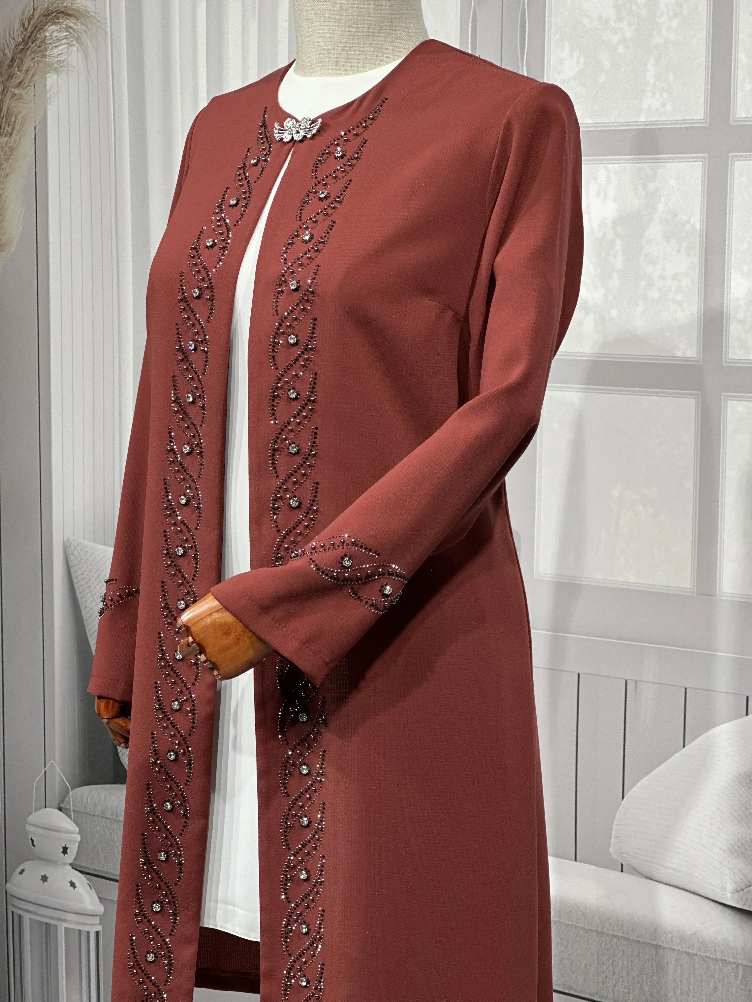 HESNA 3517 TAKIM - KİREMİT - (Asorti: 46-52)