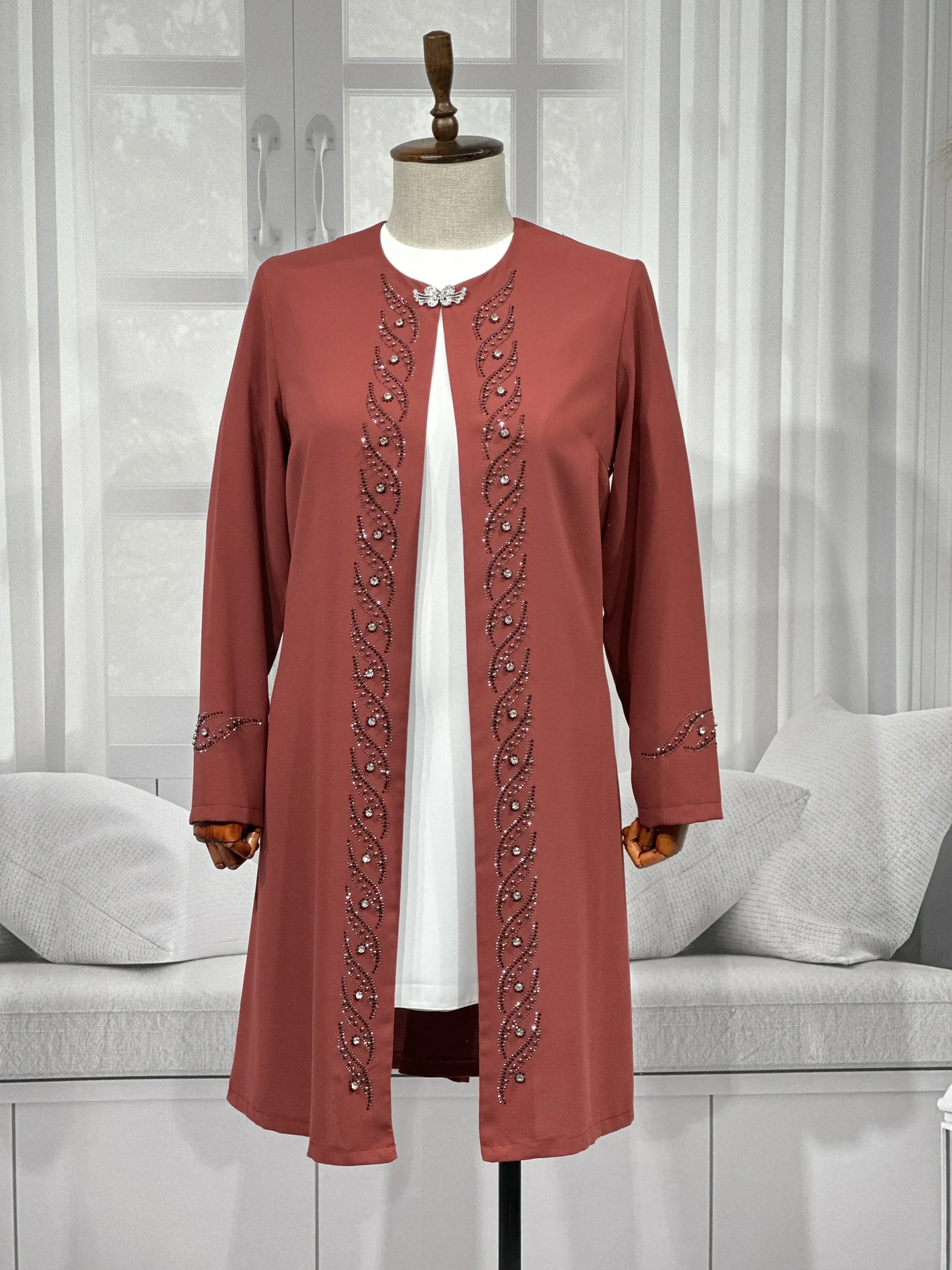 HESNA 3517 TAKIM - KİREMİT - (Asorti: 46-52)