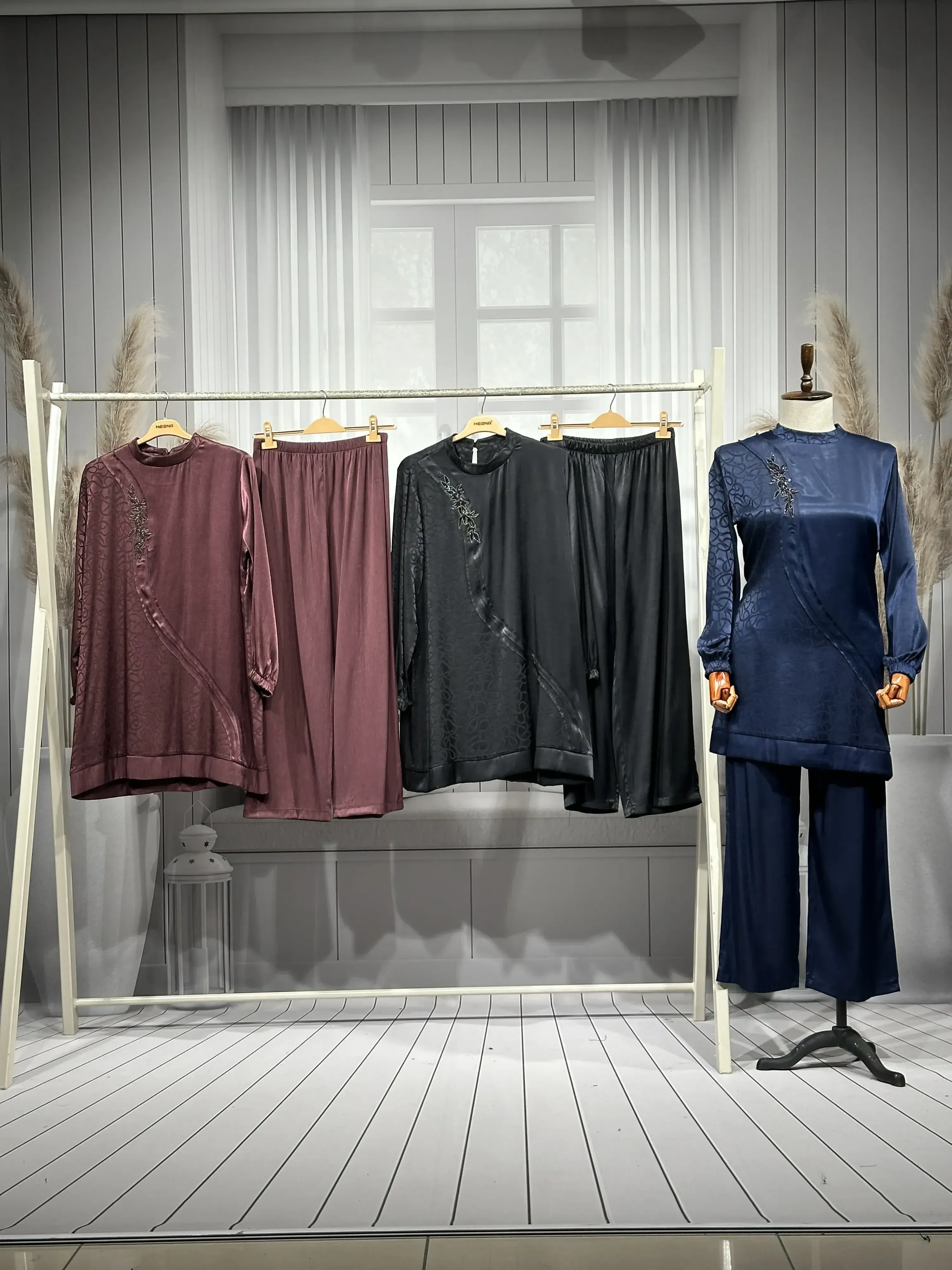 HESNA 4608 TAKIM - LACİVERT - (Asorti: 46-52)