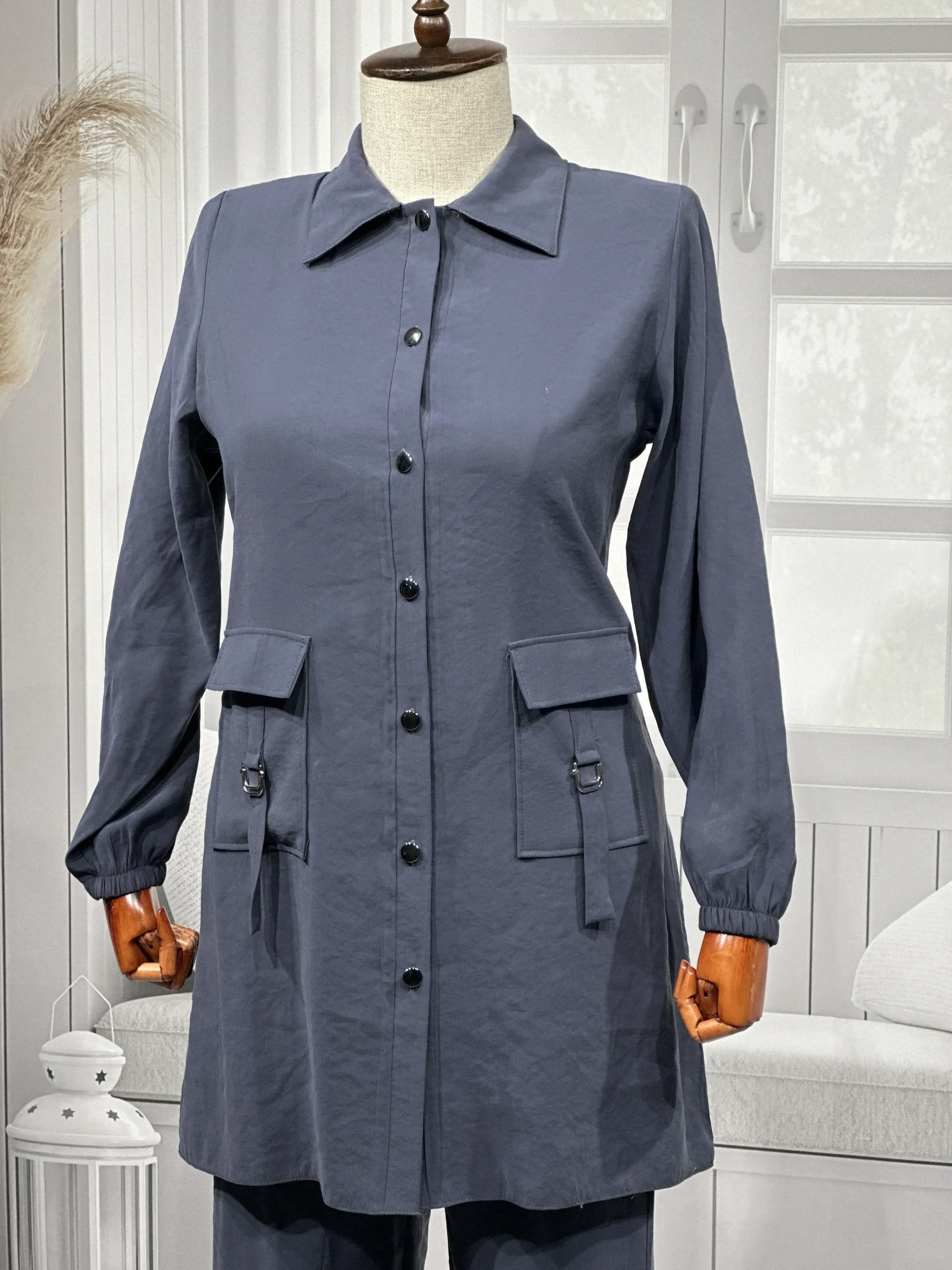 HESNA 4614 TAKIM - ANTRASİT - (Asorti: 46-52)