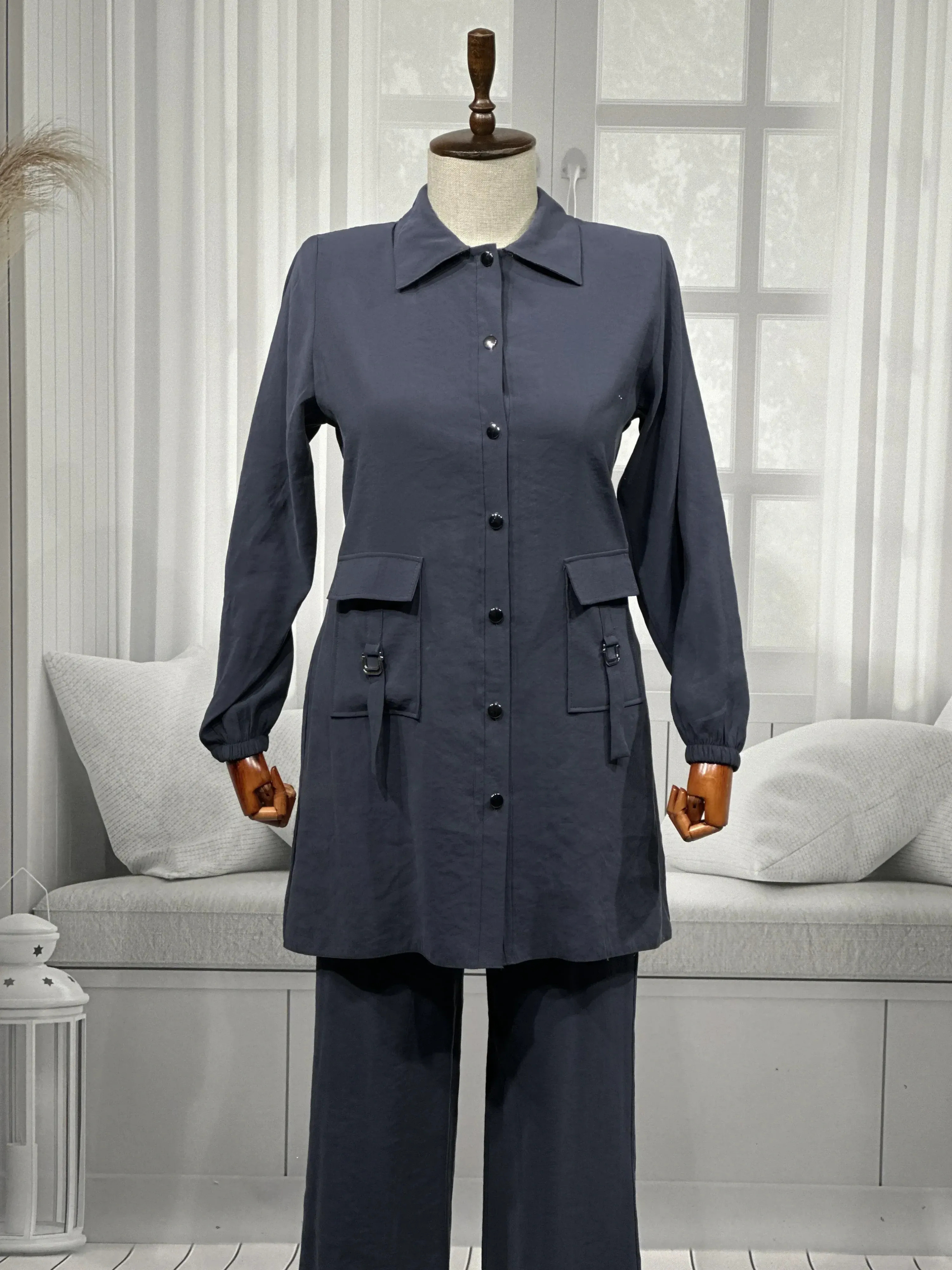 HESNA 4614 TAKIM - ANTRASİT - (Asorti: 46-52)