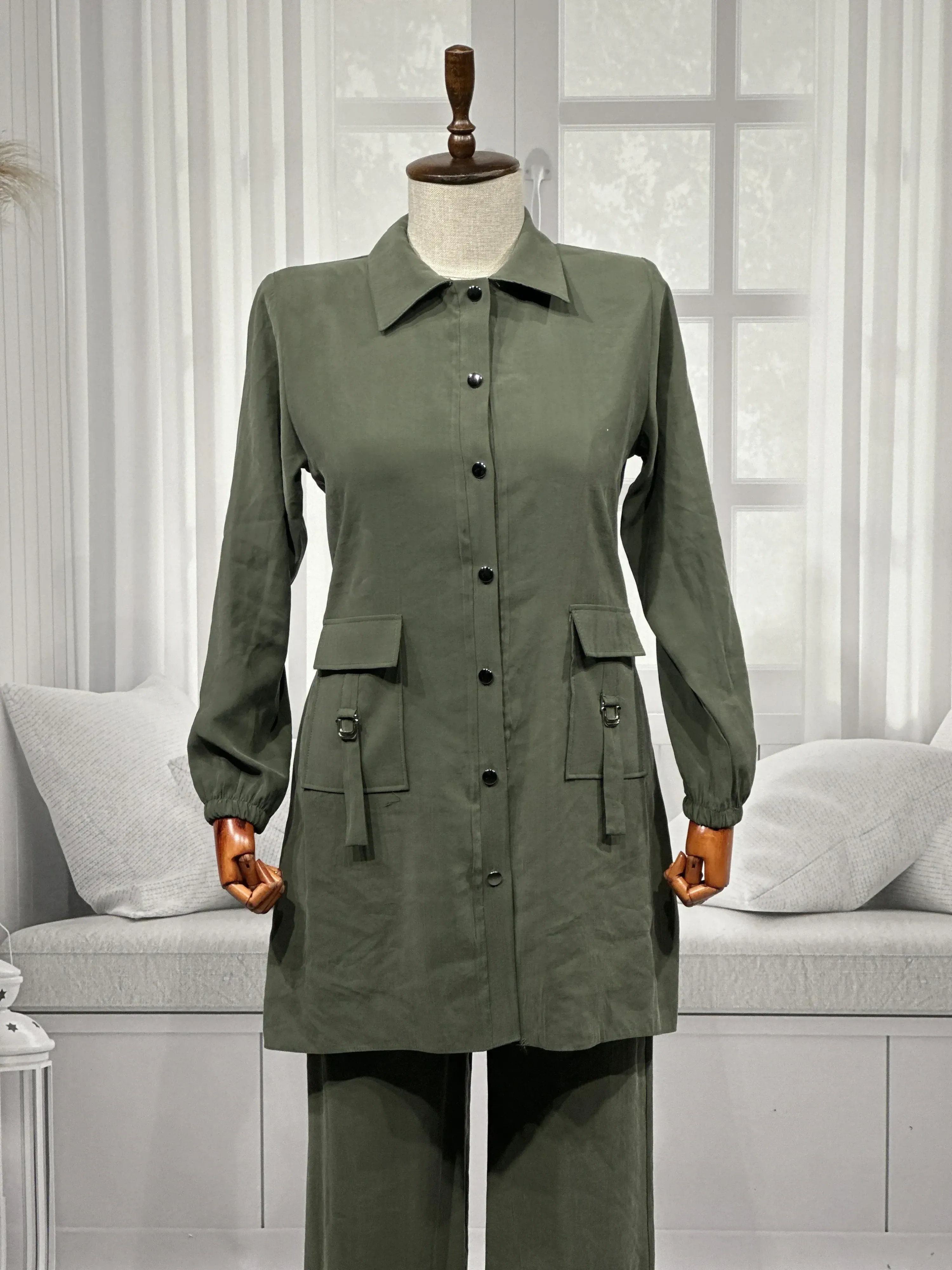 HESNA 4614 TAKIM - HAKİ - (Asorti: 46-52)