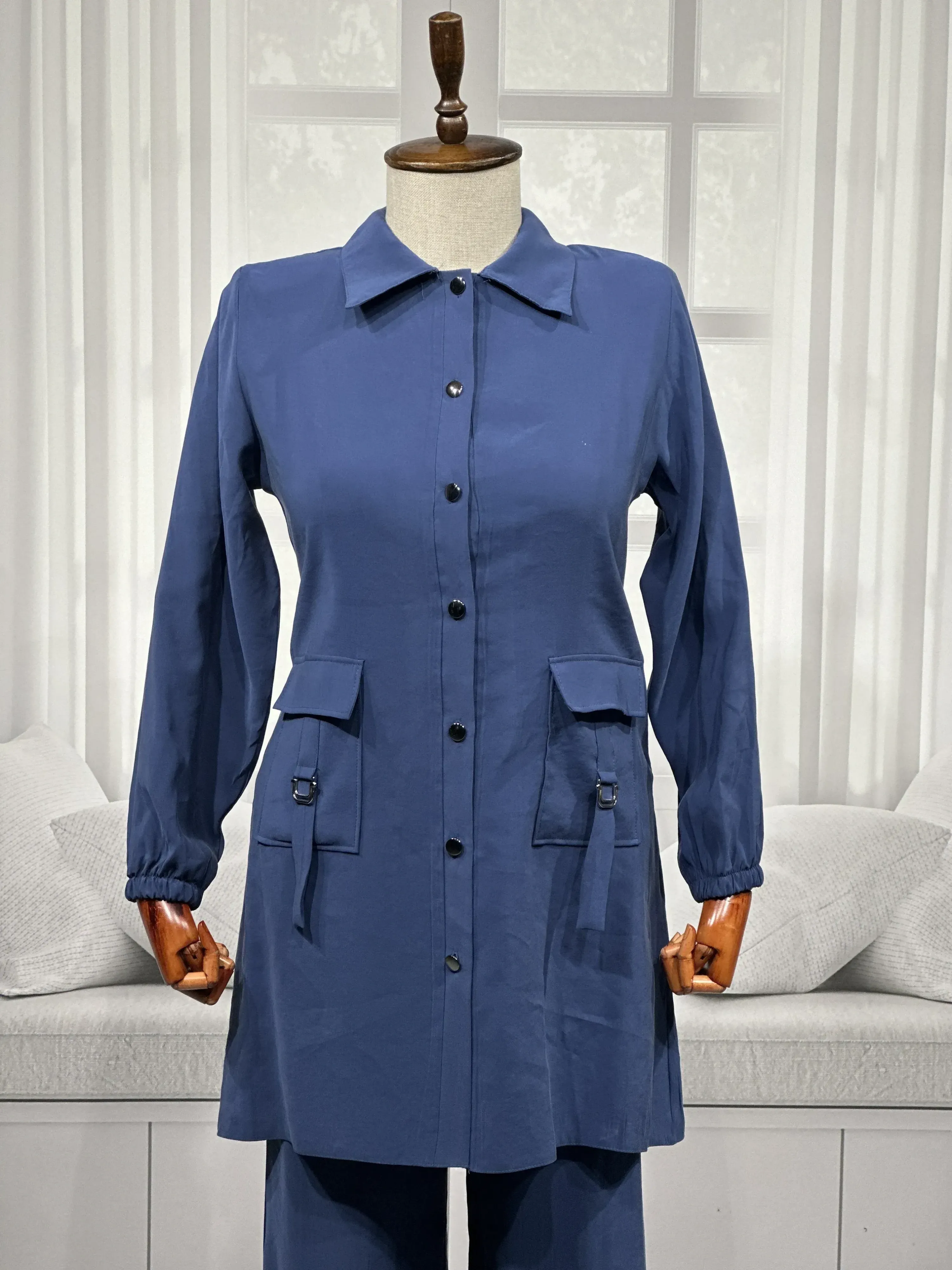 HESNA 4614 TAKIM - İNDİGO - (Asorti: 46-52)