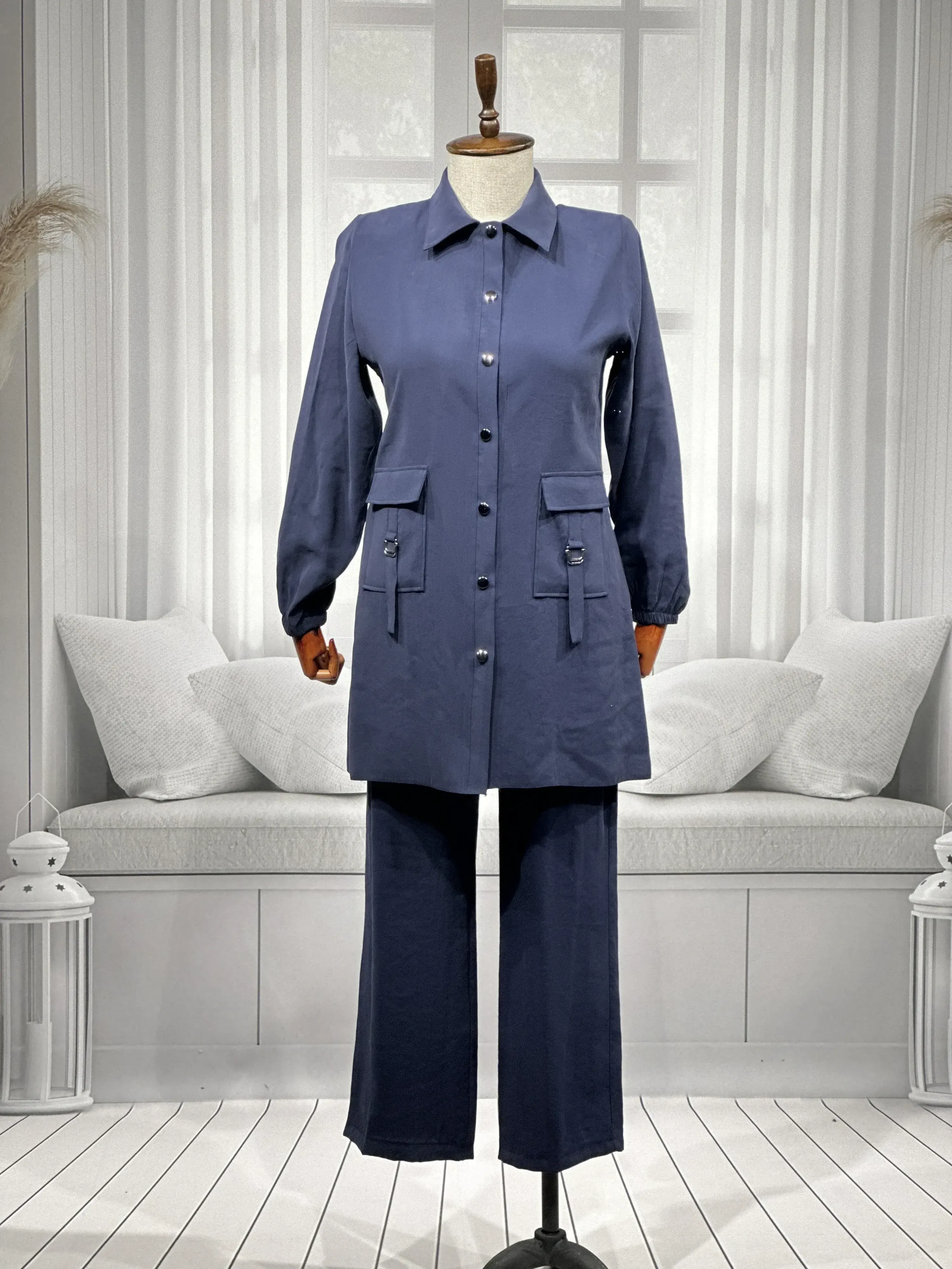 HESNA 4614 TAKIM - LACİVERT - (Asorti: 46-52)