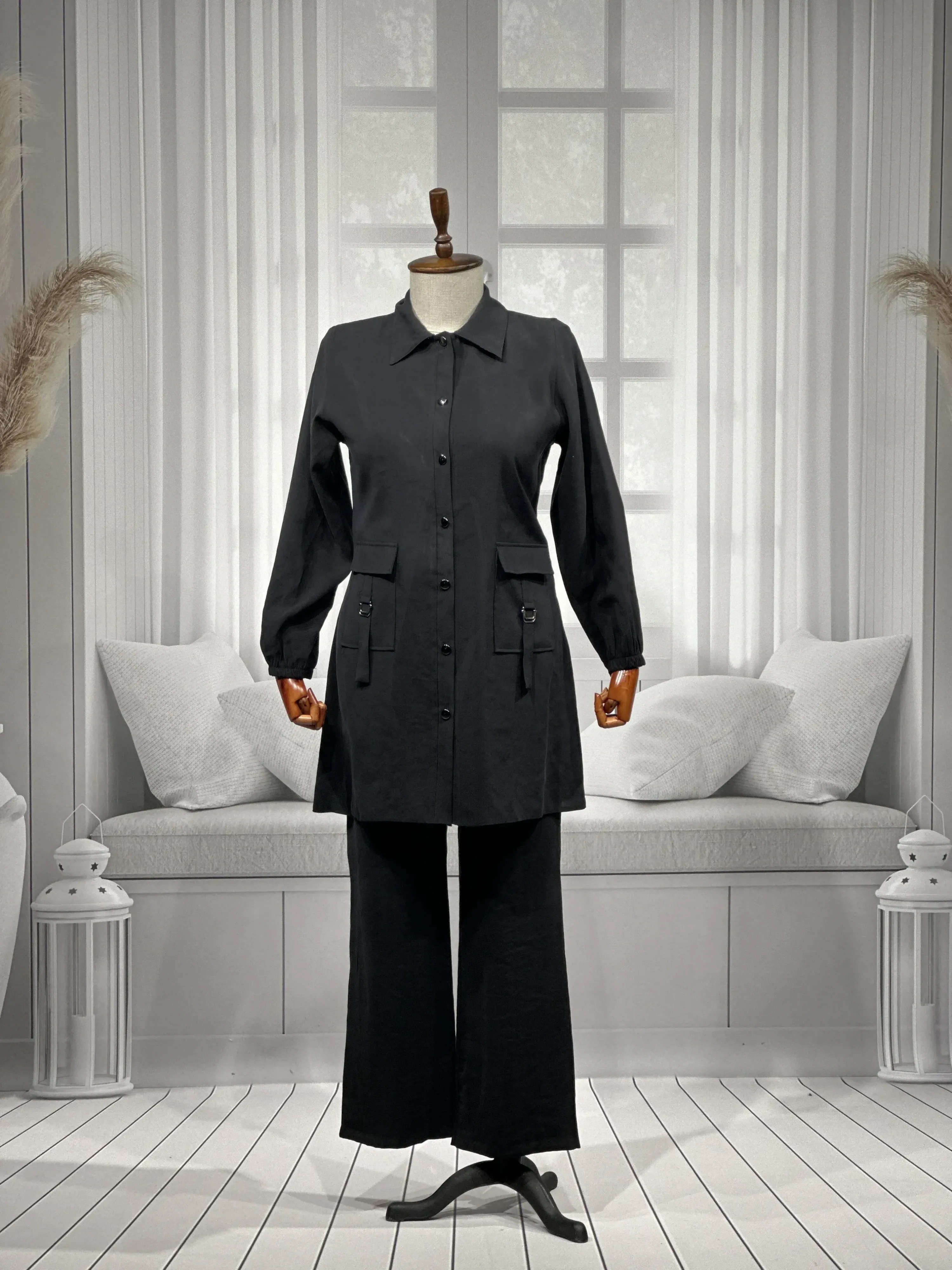 HESNA 4614 TAKIM - SİYAH - (Asorti: 46-52)