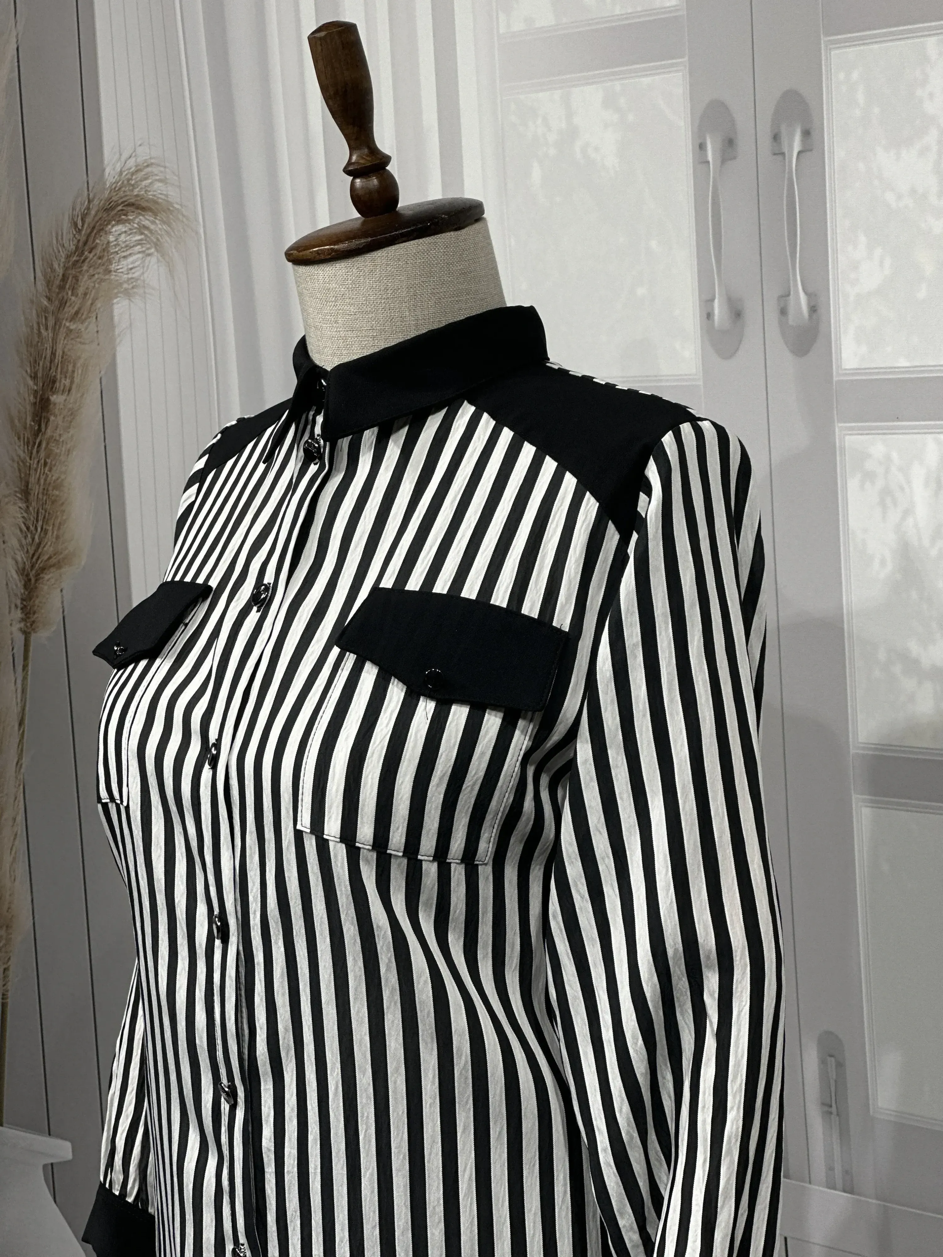 HESNA 4615 ÇİZGİLİ TAKIM - SİYAH - (Asorti: 46-52)