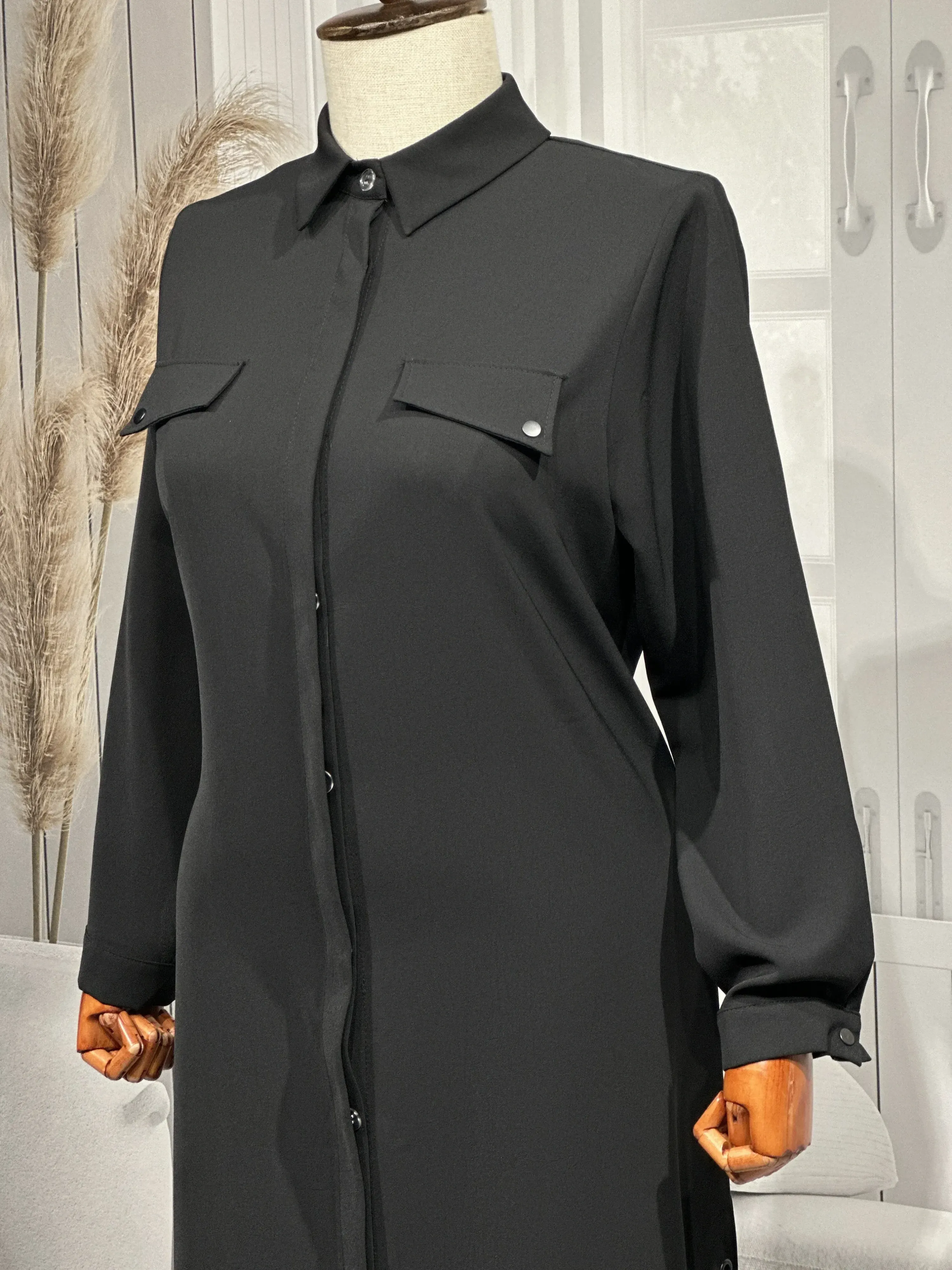 HESNA 5097 TUNİK - SİYAH - (Asorti: 46-52)