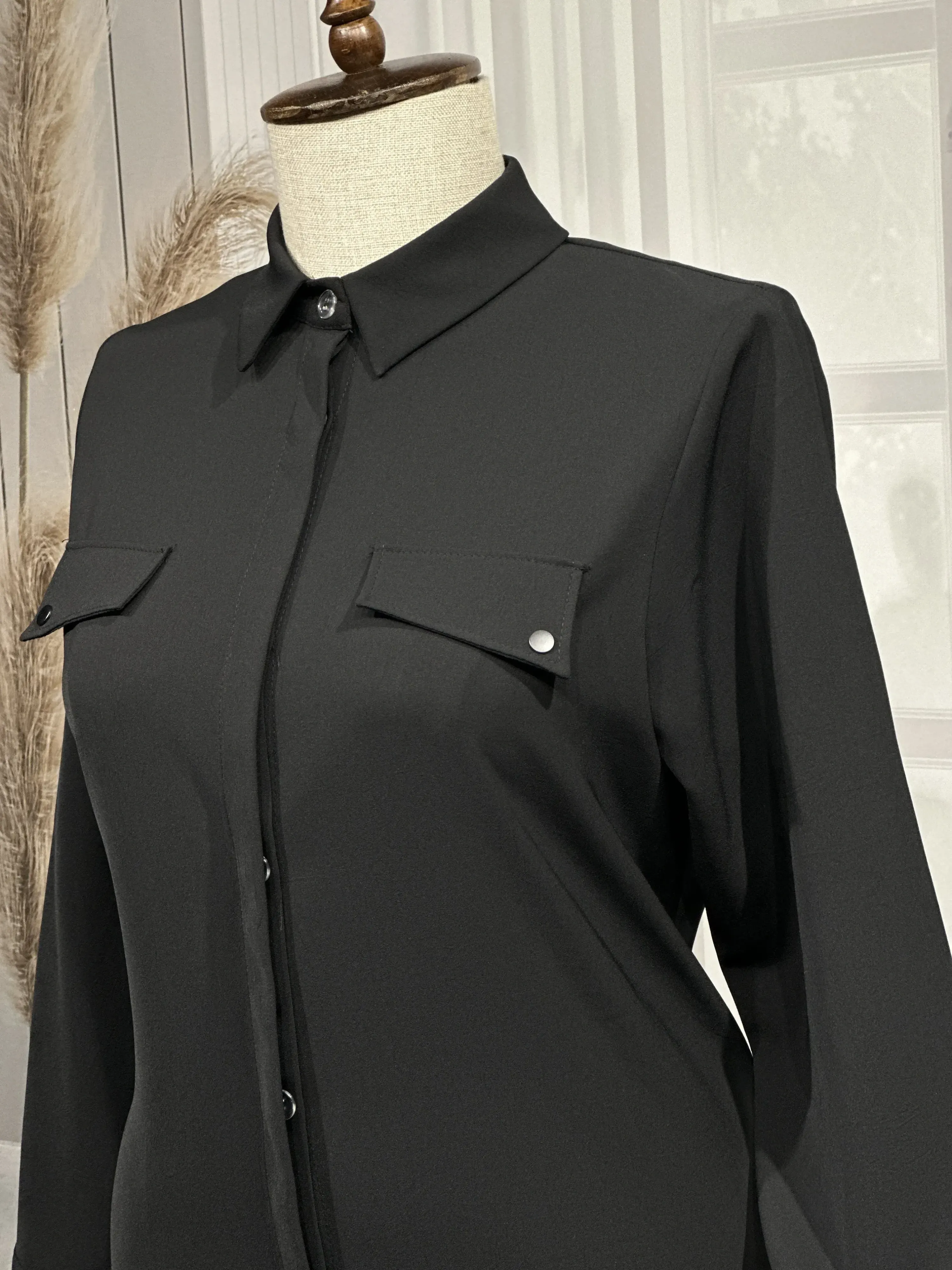 HESNA 5097 TUNİK - SİYAH - (Asorti: 46-52)