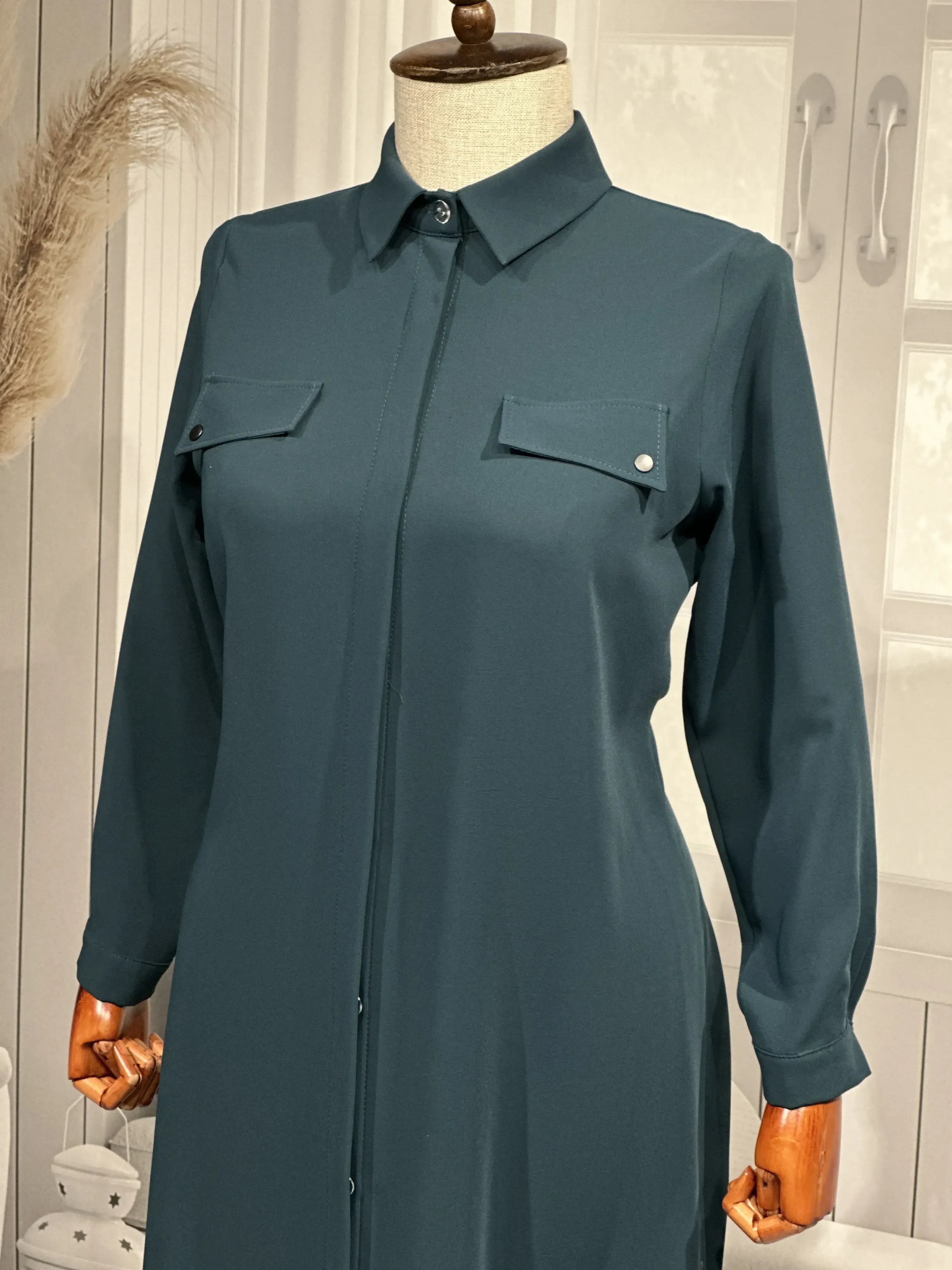 HESNA 5097 TUNİK - ZÜMRÜT - (Asorti: 46-52)