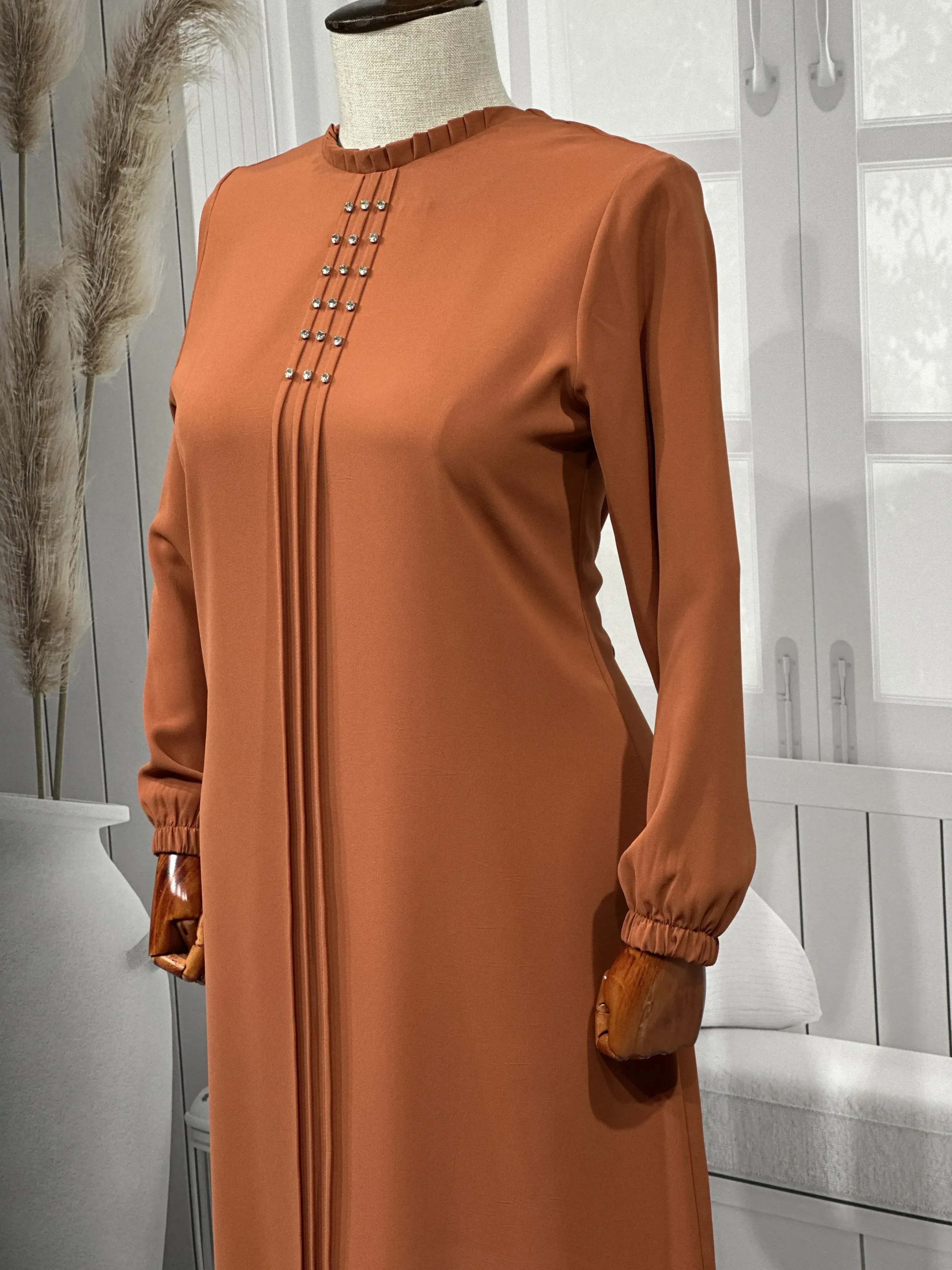 HESNA 5116 TUNİK - KİREMİT - (Asorti: 46-52)