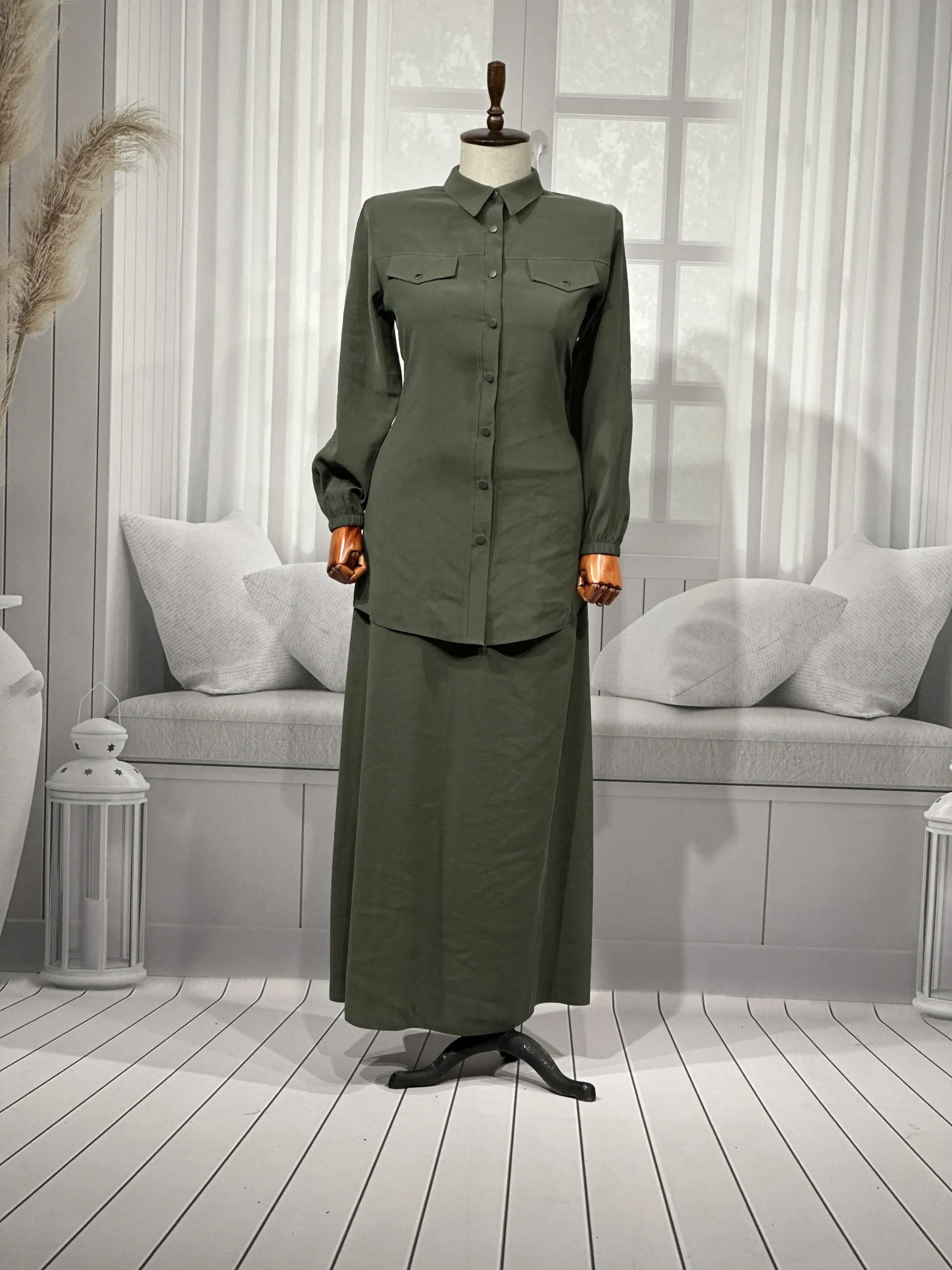 HESNA 7753 TAKIM - HAKİ - (Asorti: 46-52)