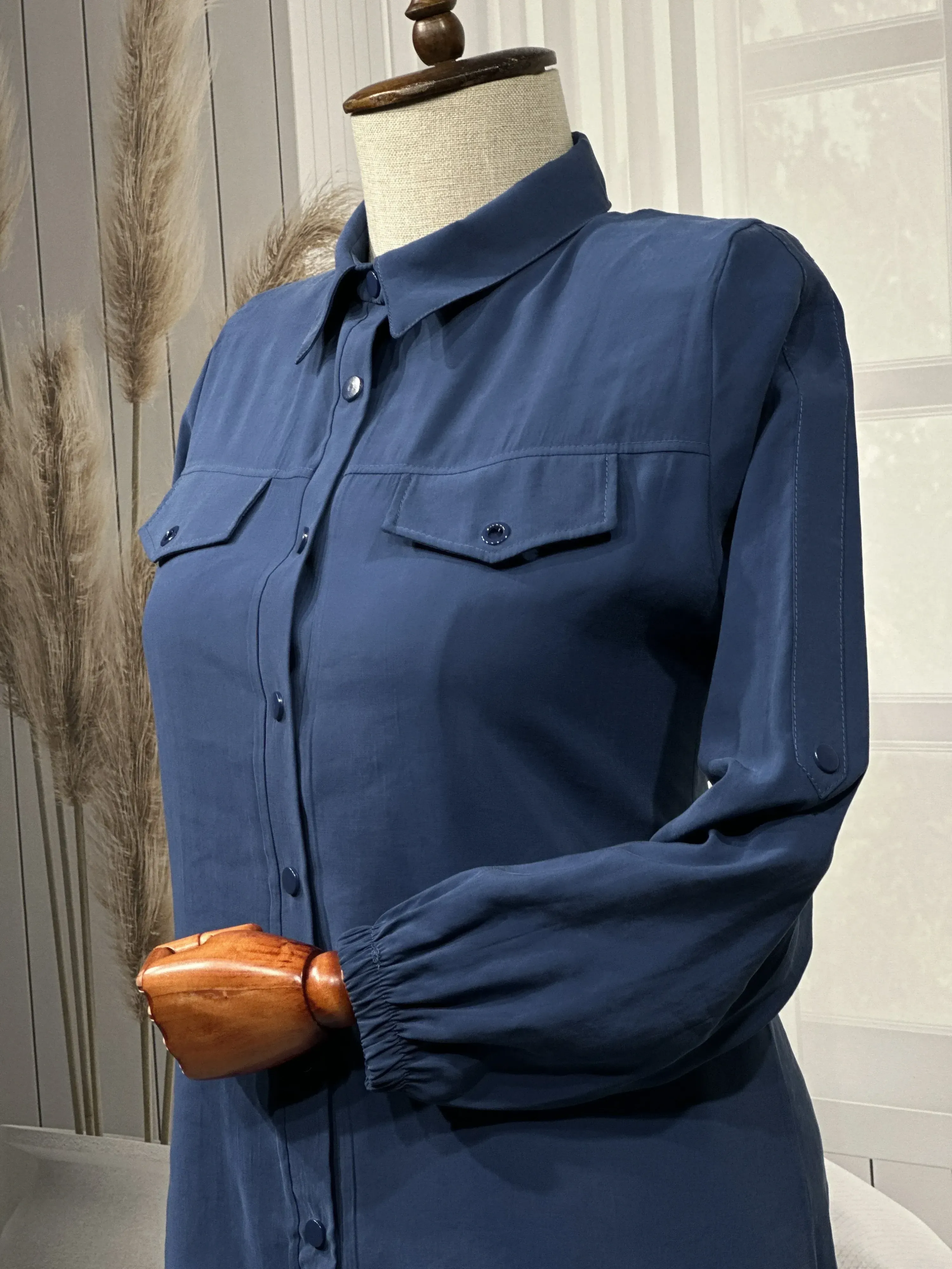 HESNA 7753 TAKIM - İNDİGO - (Asorti: 46-52)