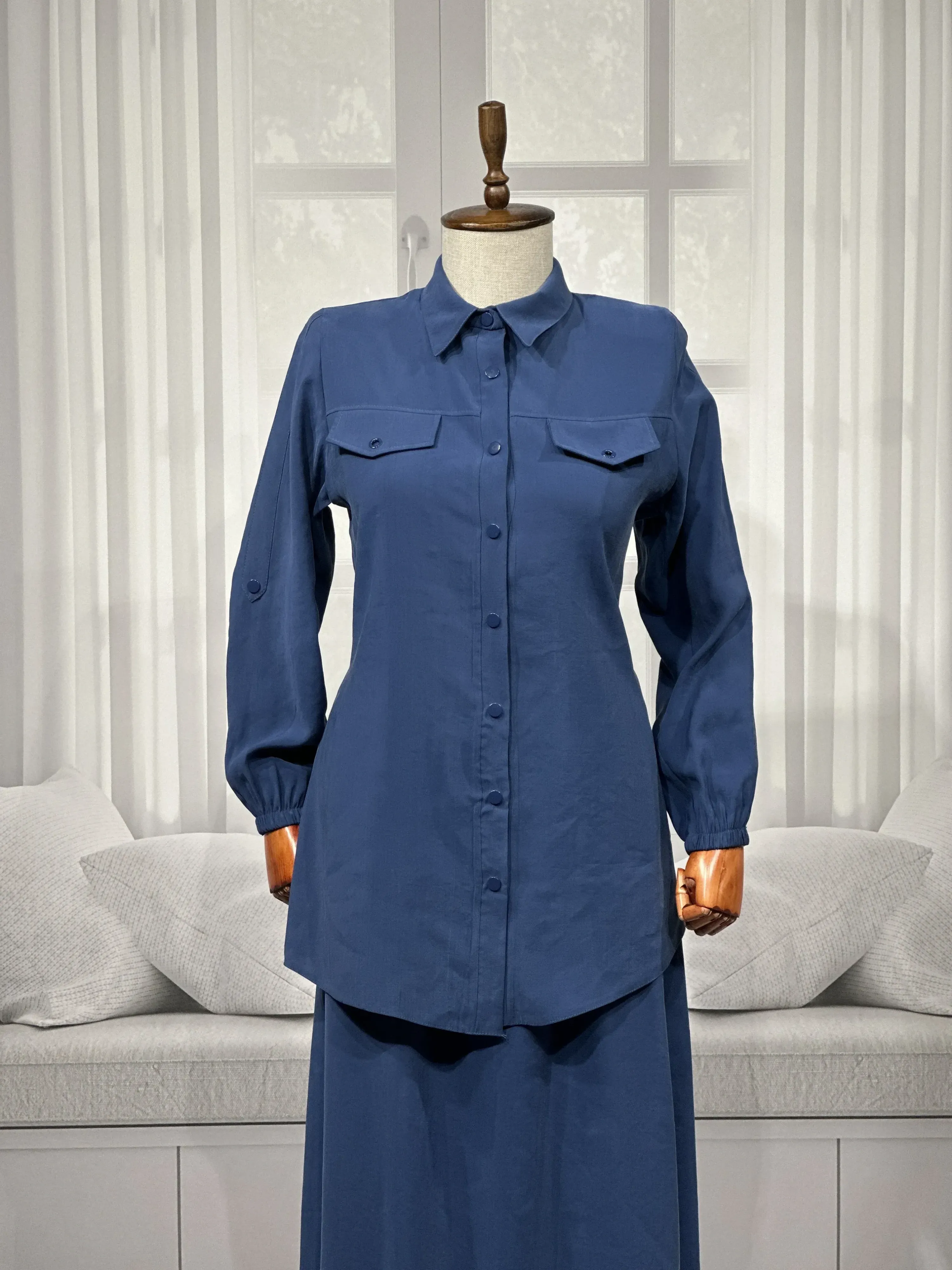 HESNA 7753 TAKIM - İNDİGO - (Asorti: 46-52)