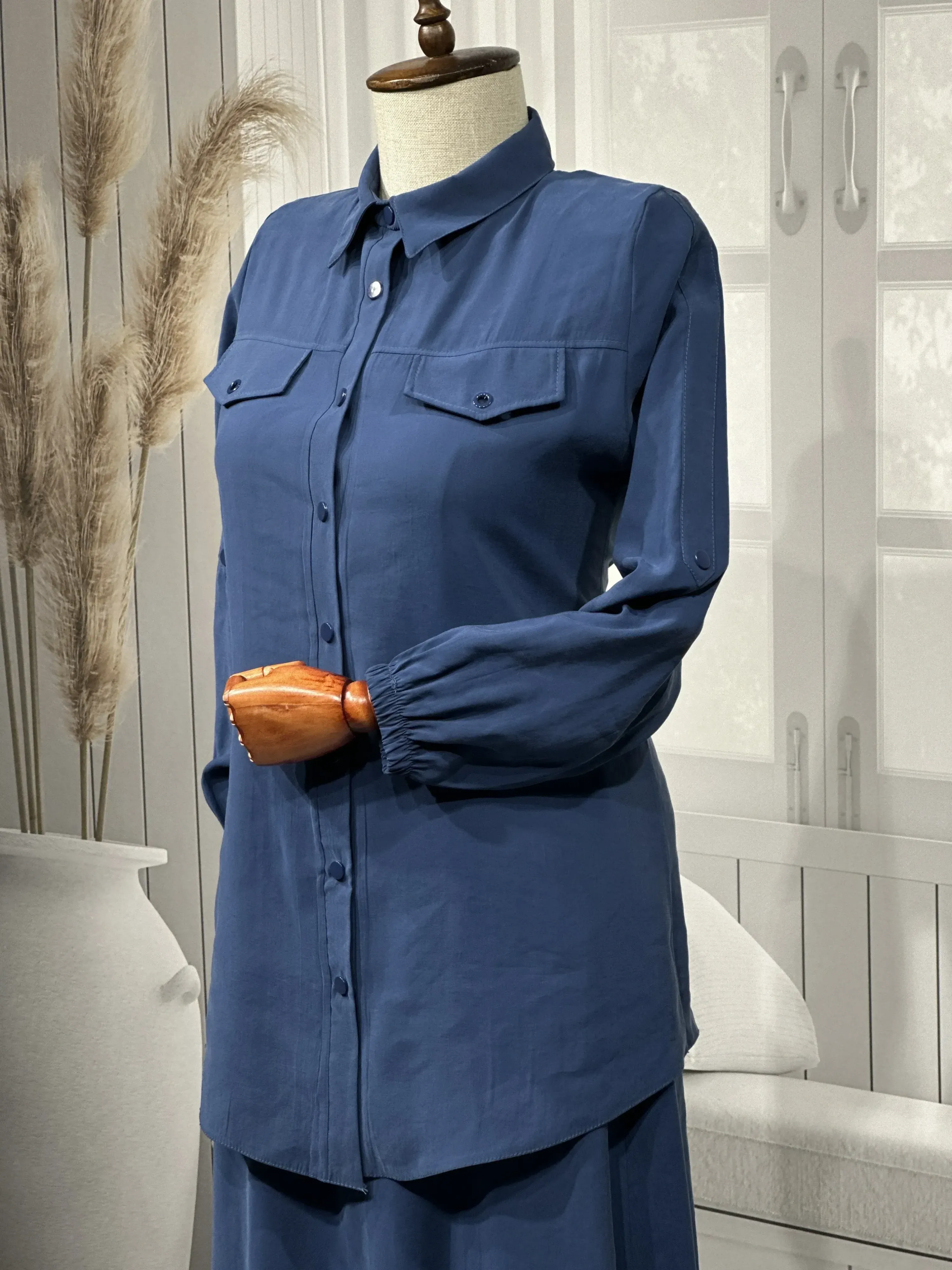 HESNA 7753 TAKIM - İNDİGO - (Asorti: 46-52)