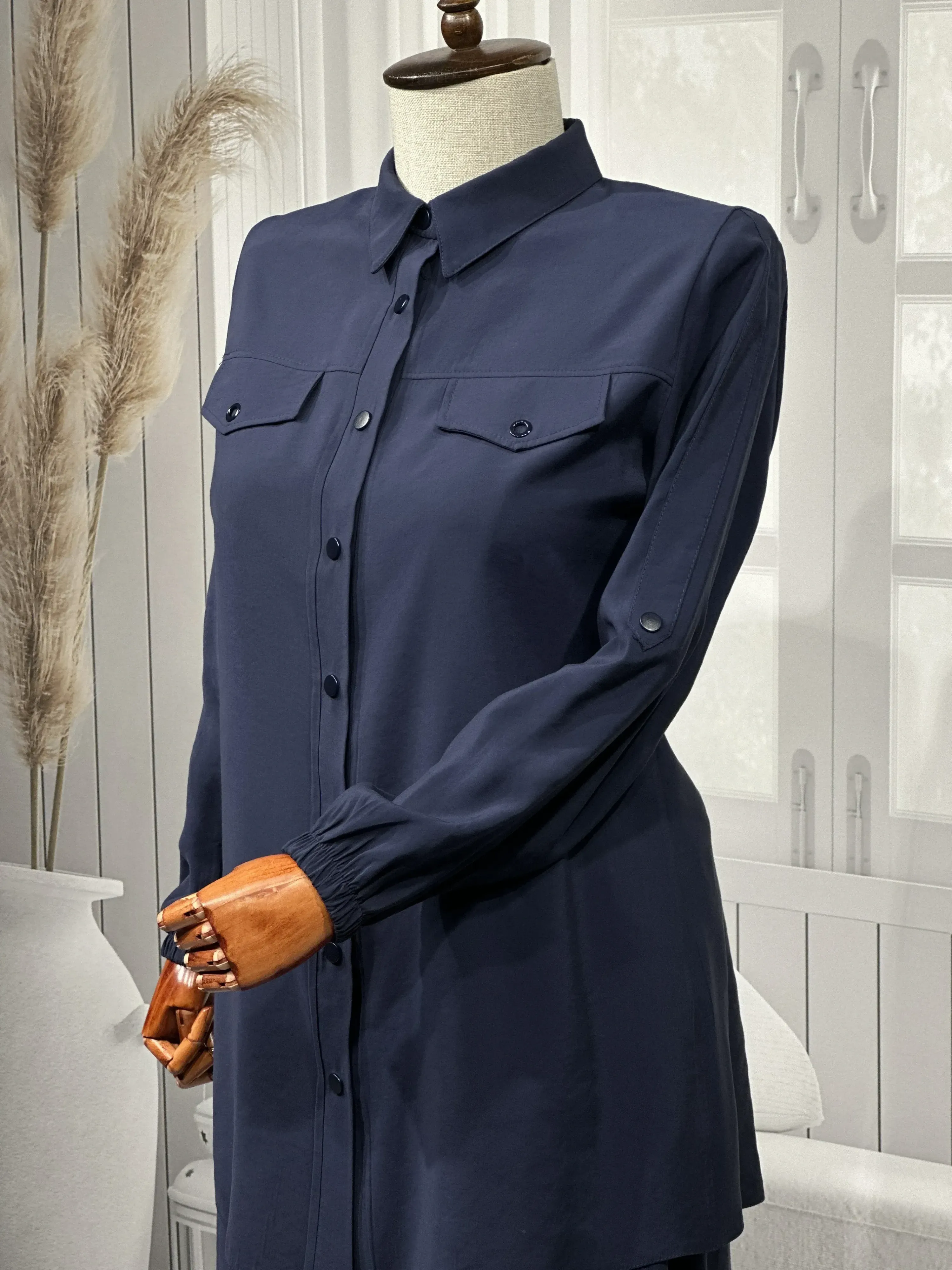 HESNA 7753 TAKIM - LACİVERT - (Asorti: 46-52)