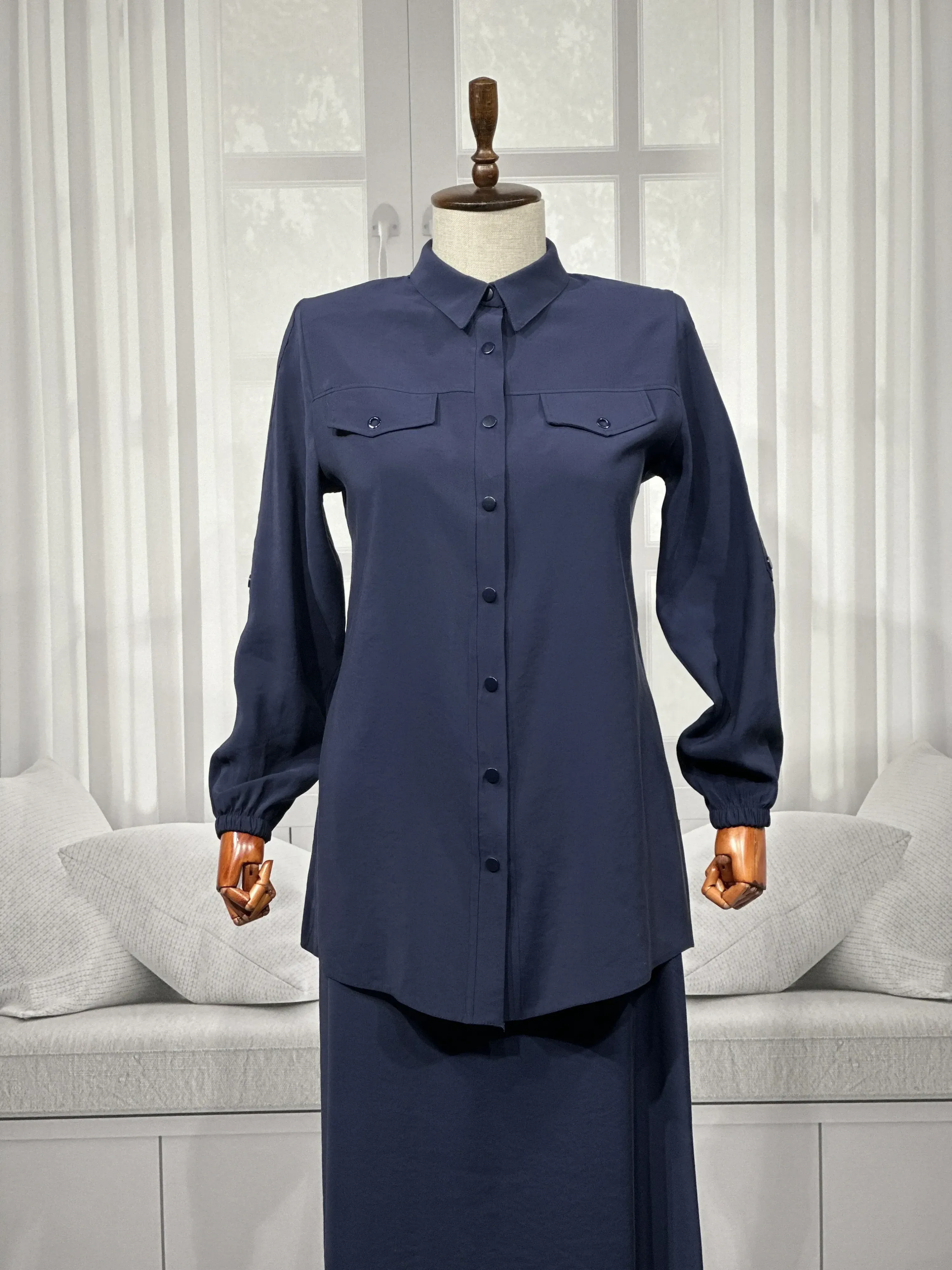 HESNA 7753 TAKIM - LACİVERT - (Asorti: 46-52)