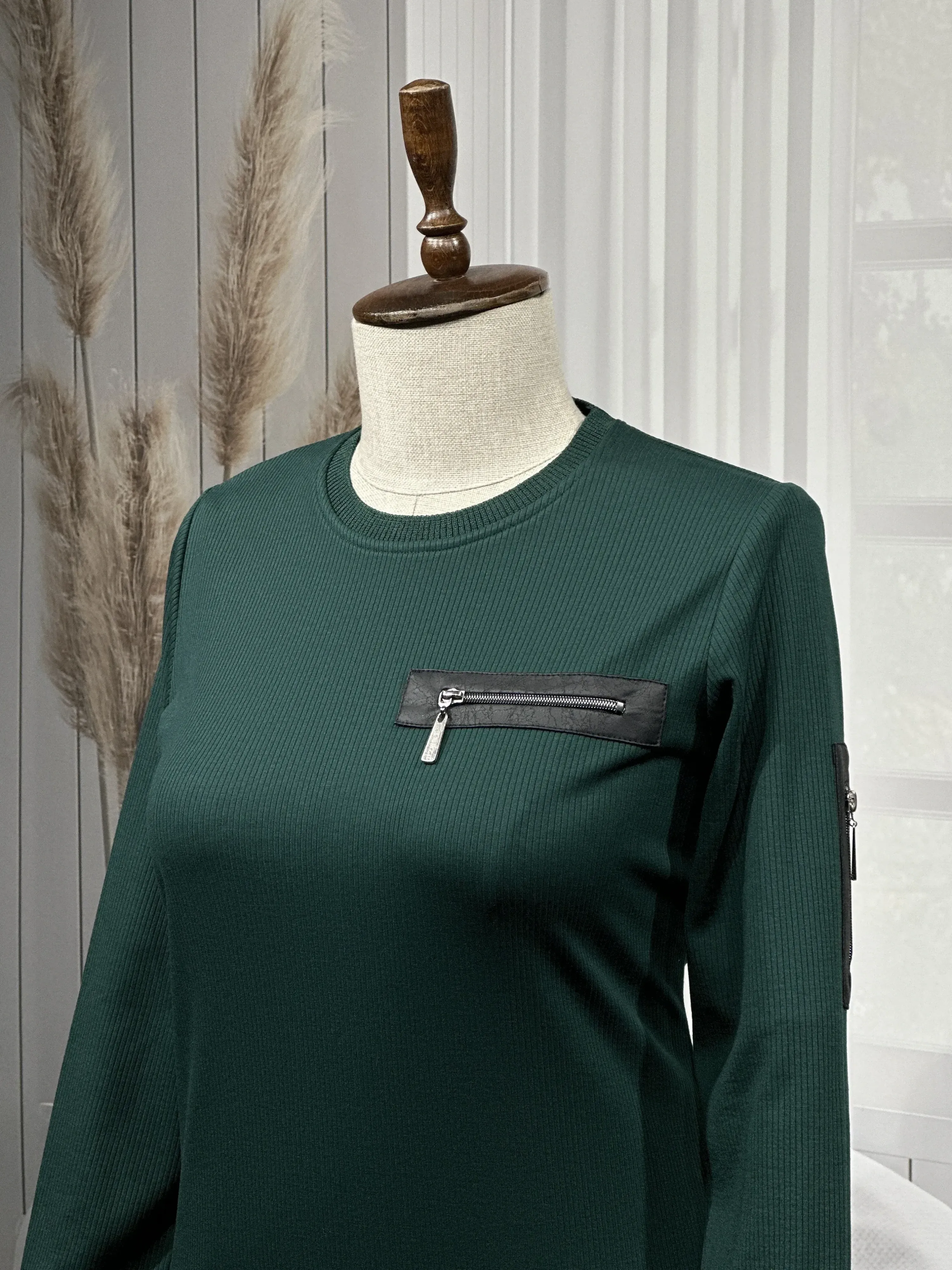 HESNA 8191 ELBİSE - PETROL - (Asorti: 3-6)