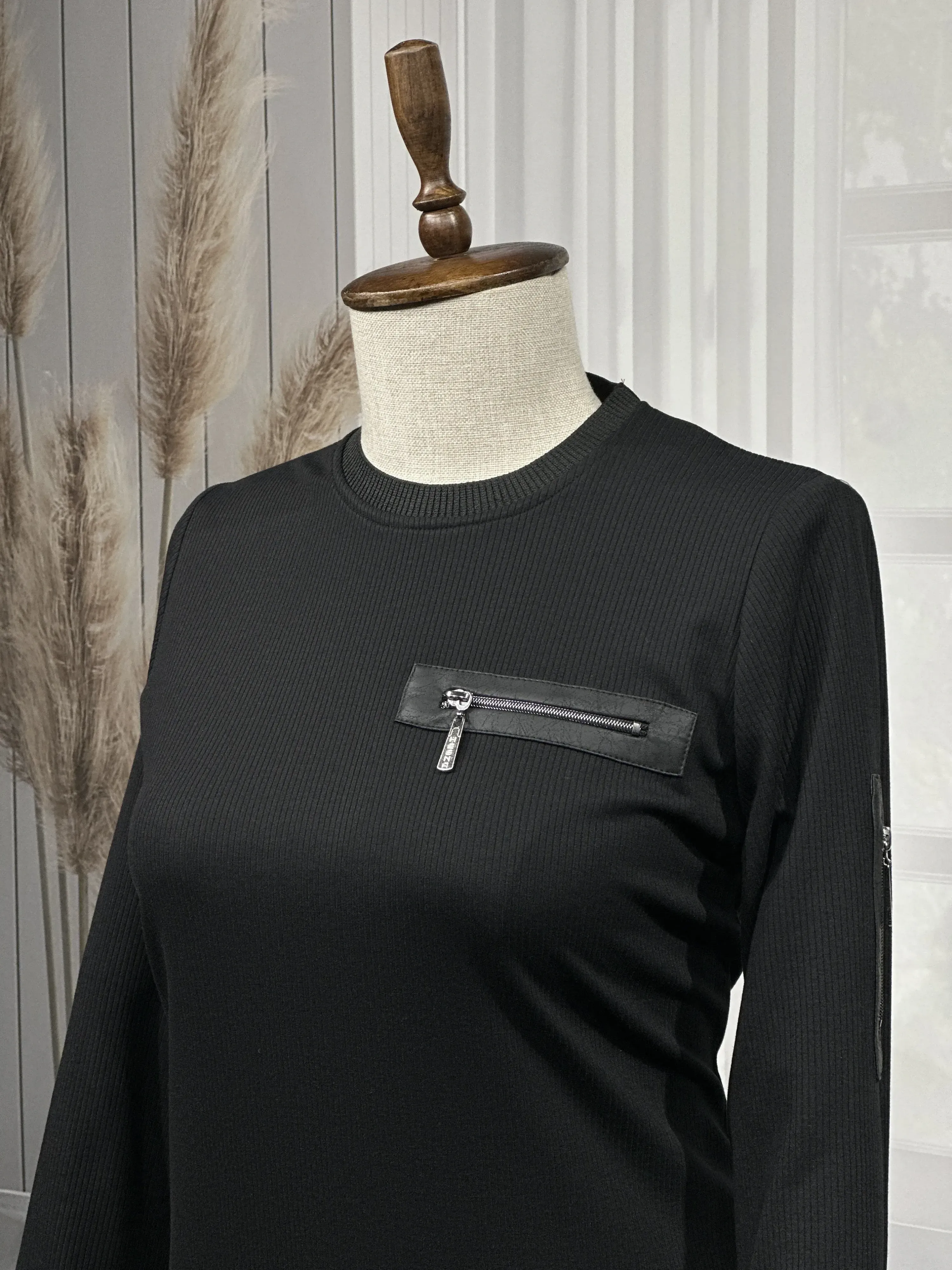 HESNA 8191 ELBİSE - SİYAH - (Asorti: 3-6)