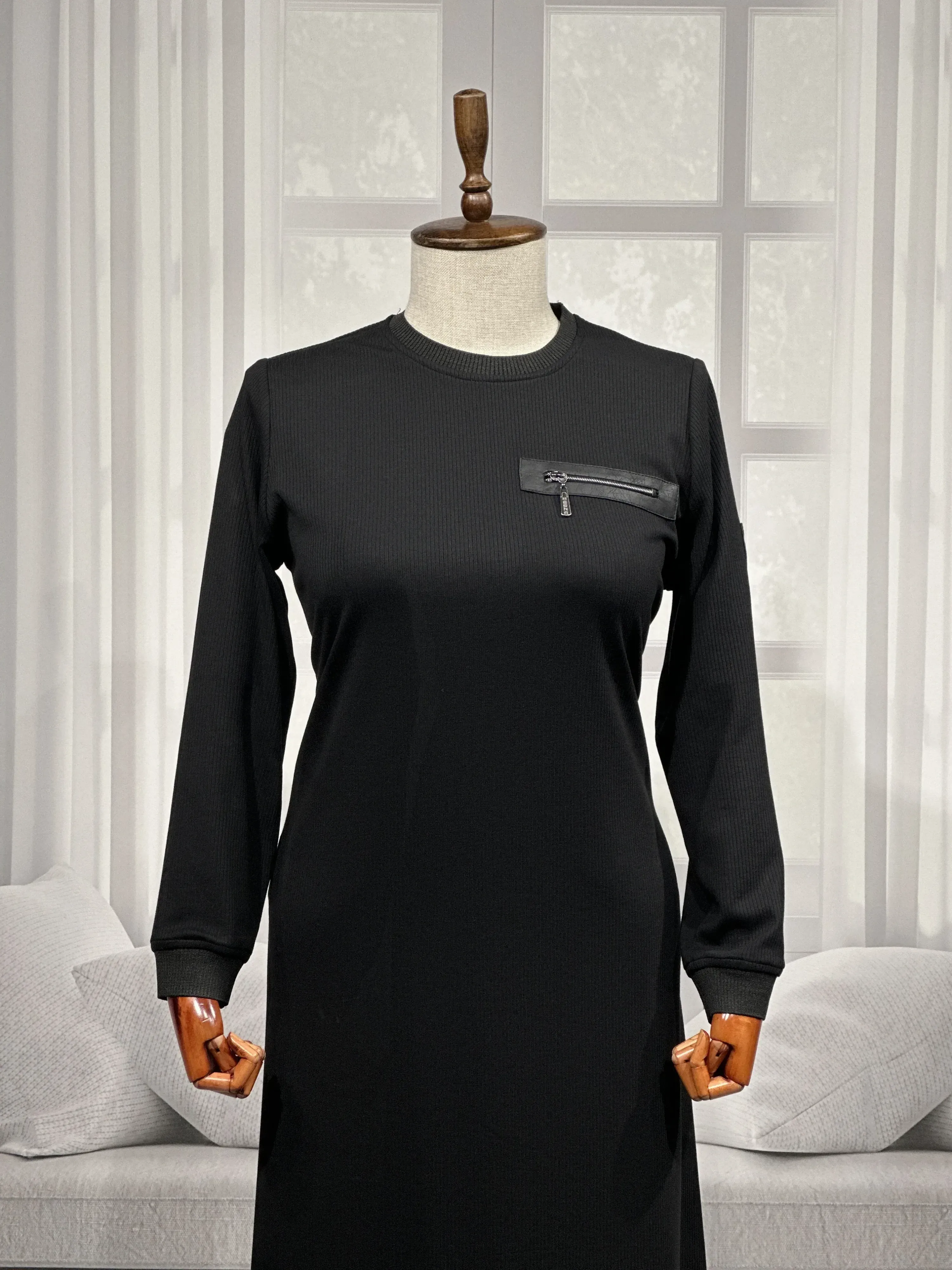 HESNA 8191 ELBİSE - SİYAH - (Asorti: 3-6)