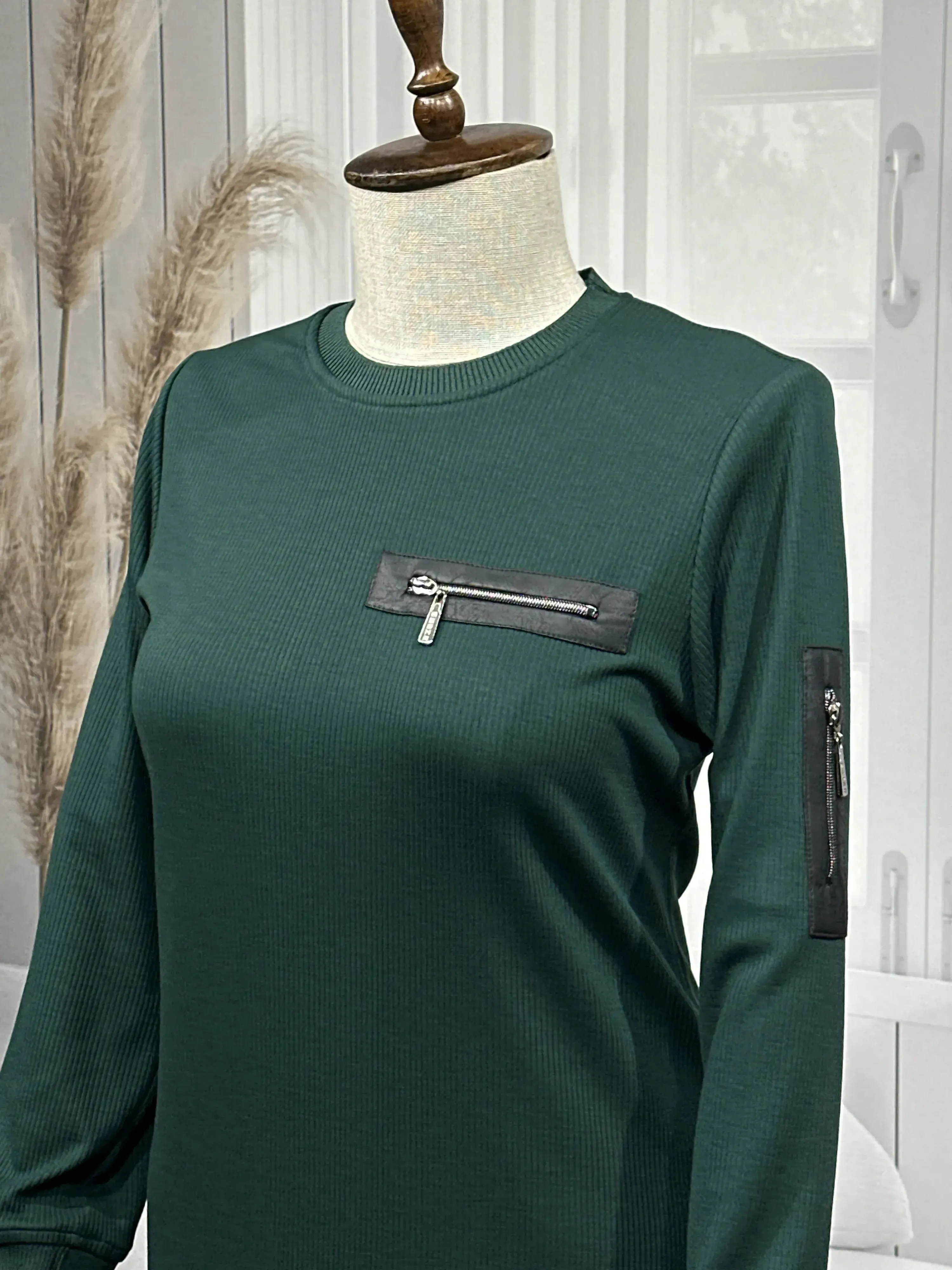 HESNA 8191 ELBİSE - YEŞİL - (Asorti: 3-6)