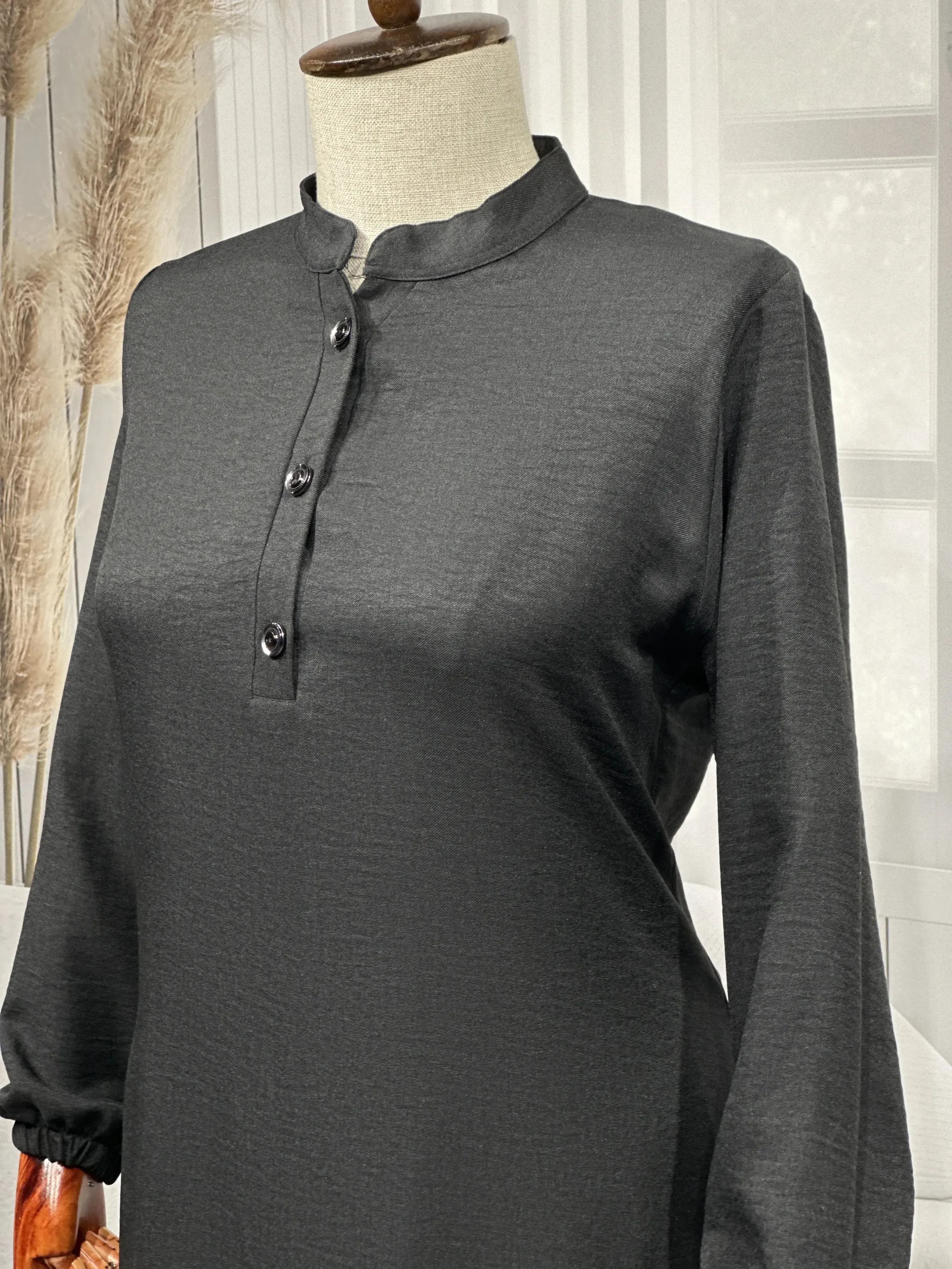 HESNA 8318 ELBİSE - SİYAH - (Asorti: 3-6)