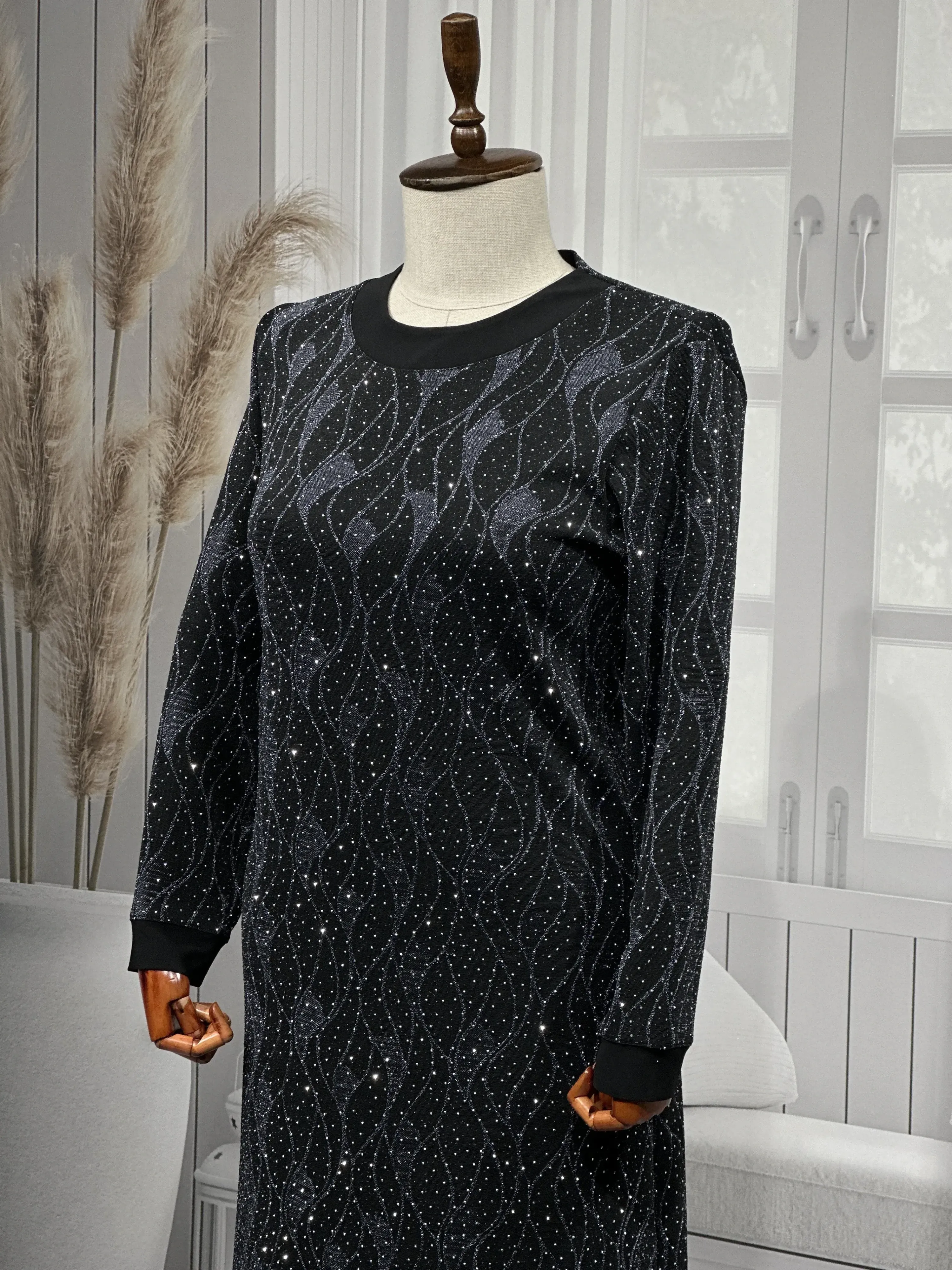 HESNA 8422 ELBİSE - GRİ - (Asorti: 3-6)