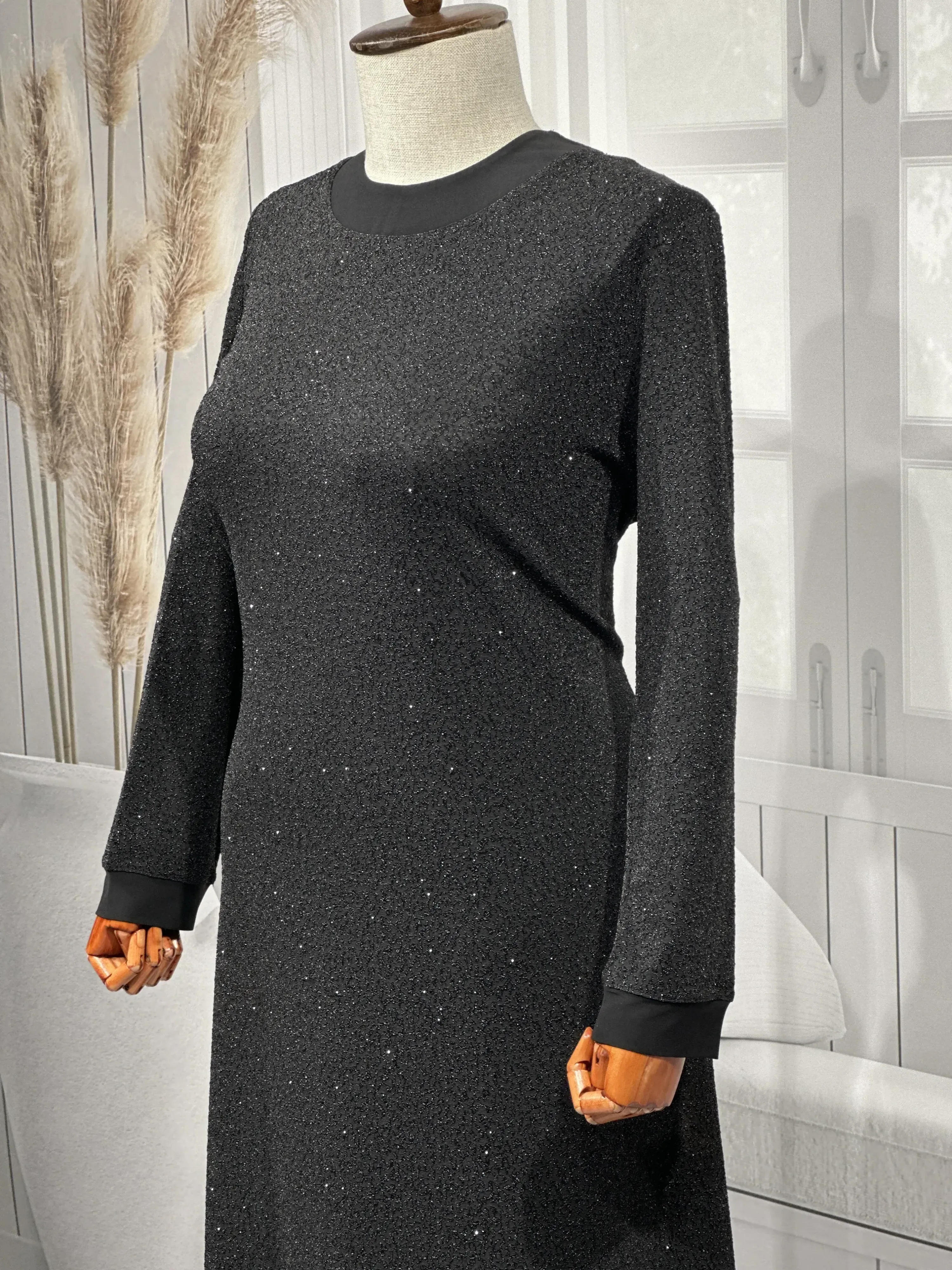 HESNA 8422 ELBİSE - SİYAH - (Asorti: 3-6)