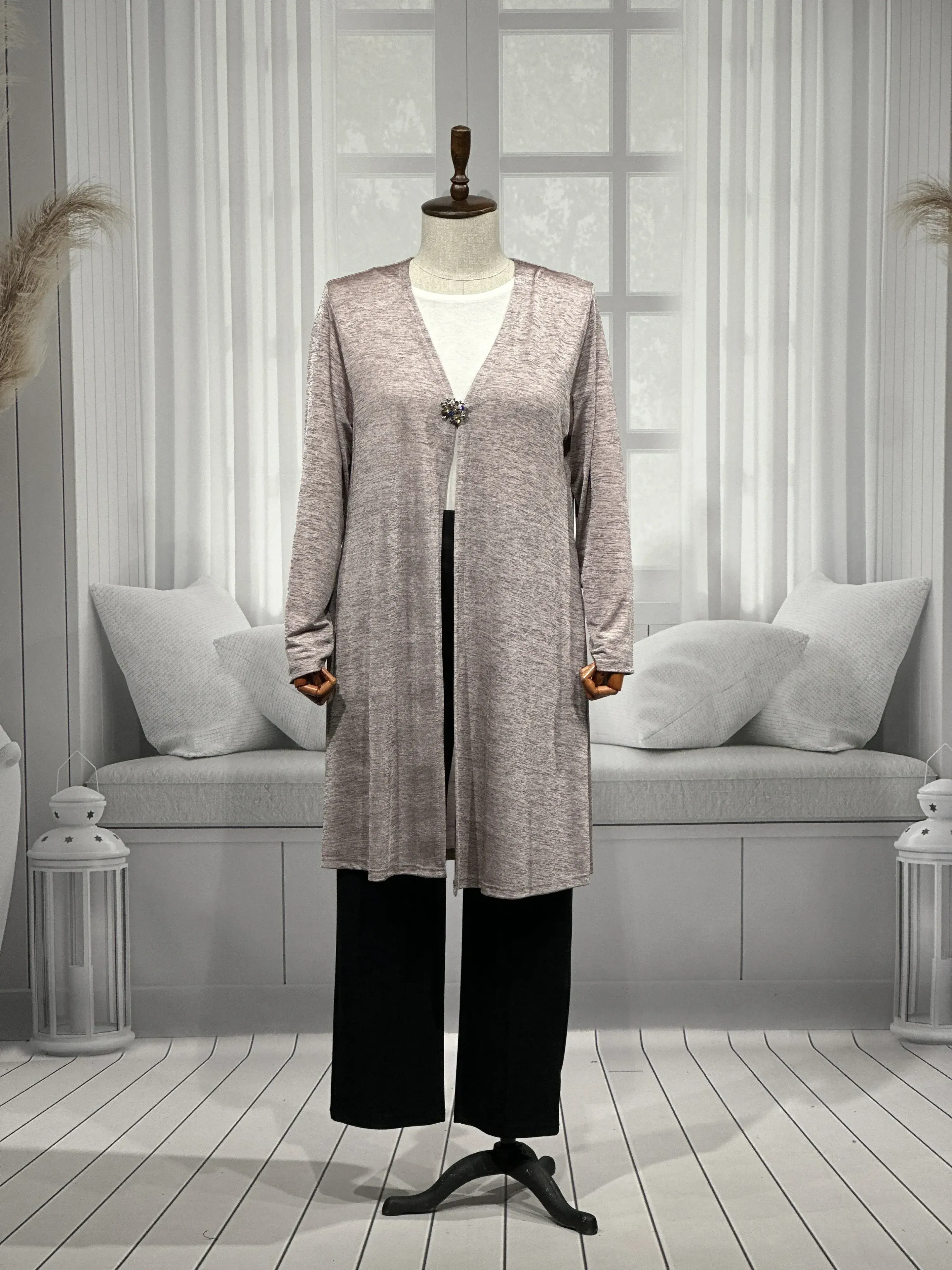 HÜLYA CEKET - PUDRA - (Asorti: 4-6)