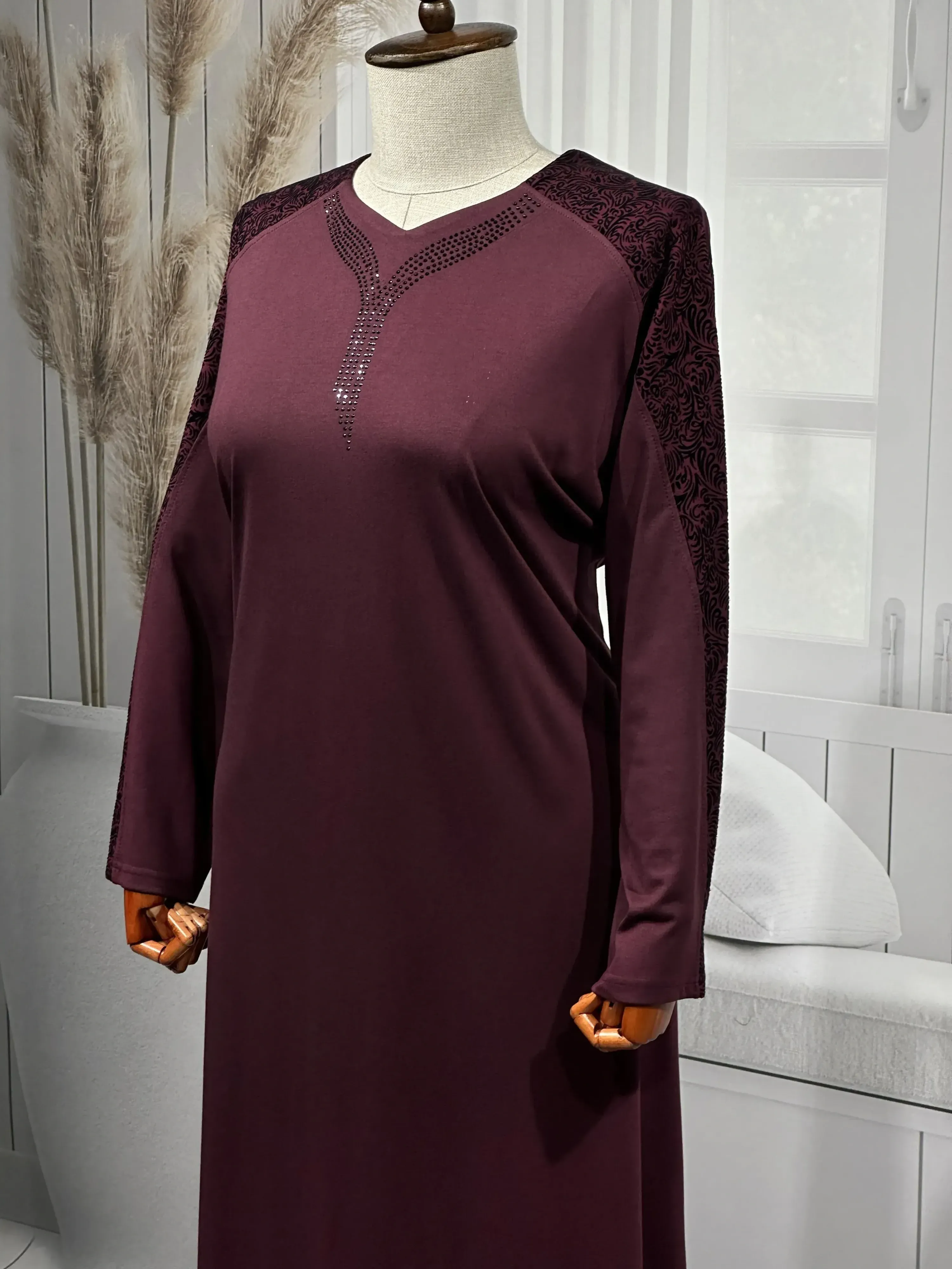 PELİN ELBİSE - AÇIK VİŞNE - (Asorti: 4-6)