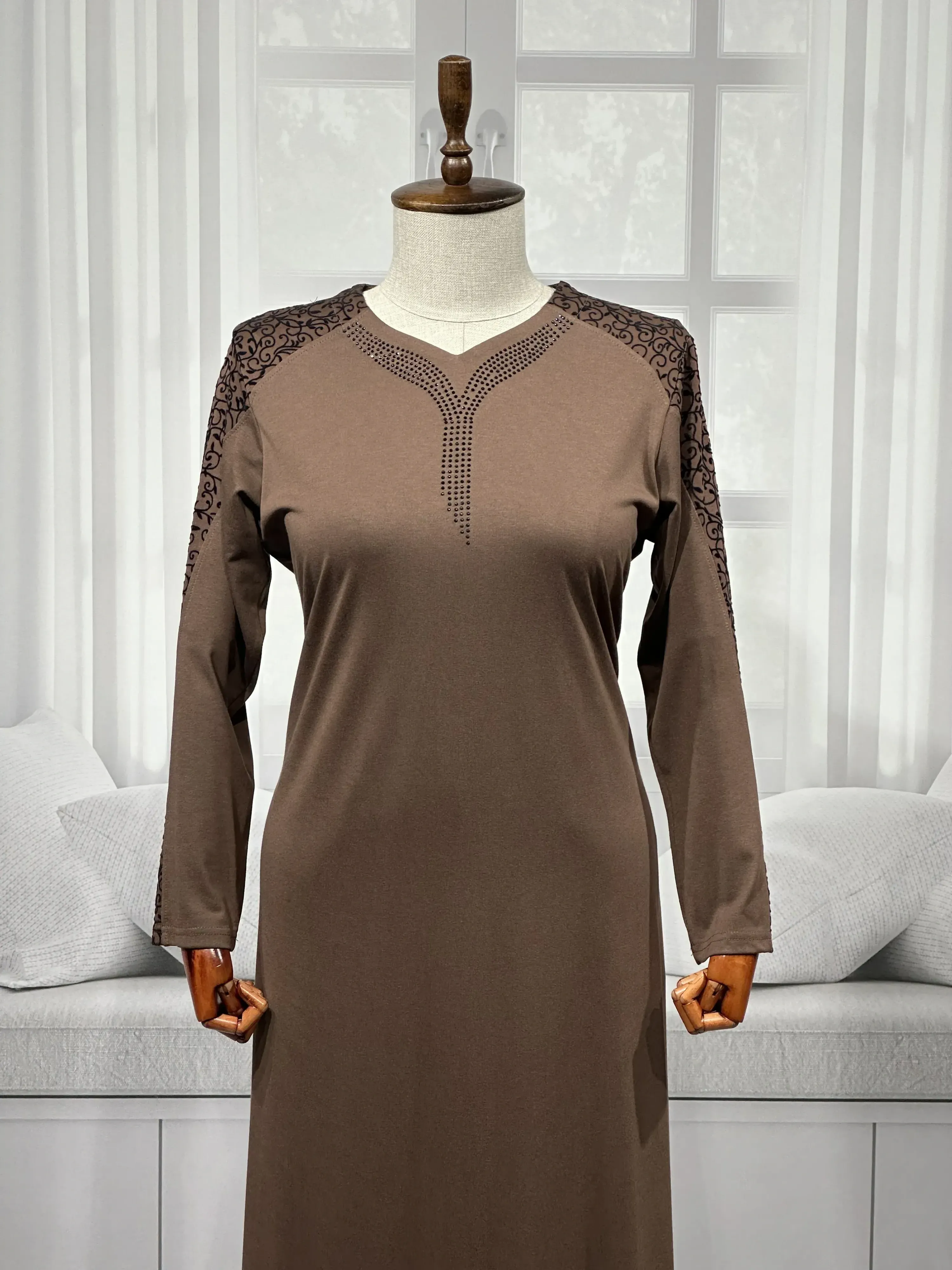 PELİN ELBİSE - VİZON - (Asorti: 4-6)