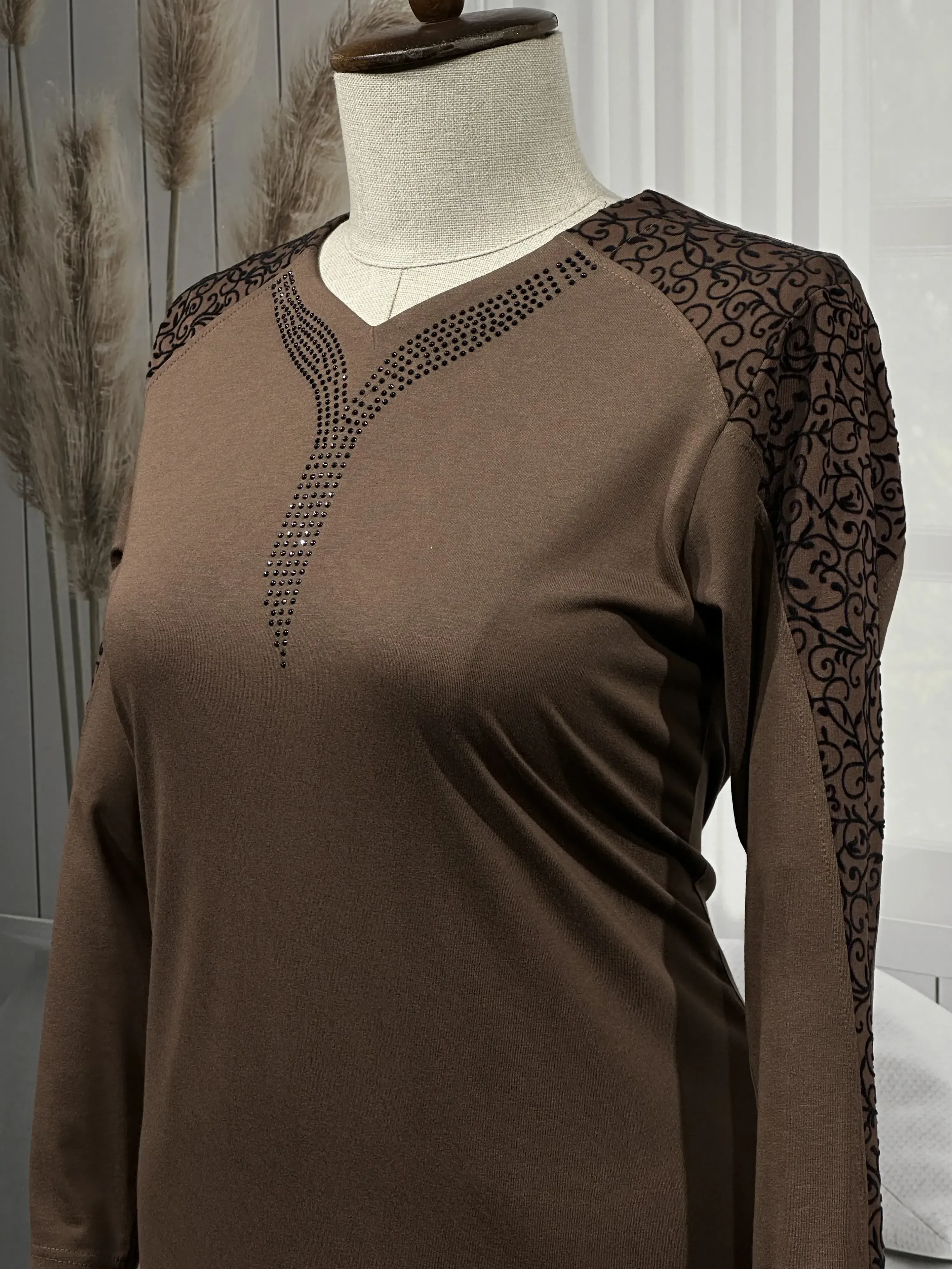 PELİN ELBİSE - VİZON - (Asorti: 4-6)