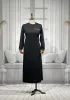 HESNA 8191 ELBİSE - SİYAH - (Asorti: 3-6)
