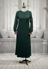 HESNA 8191 ELBİSE - YEŞİL - (Asorti: 3-6)