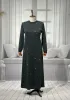 HESNA 8422 ELBİSE - ZÜMRÜT - (Asorti: 3-6)