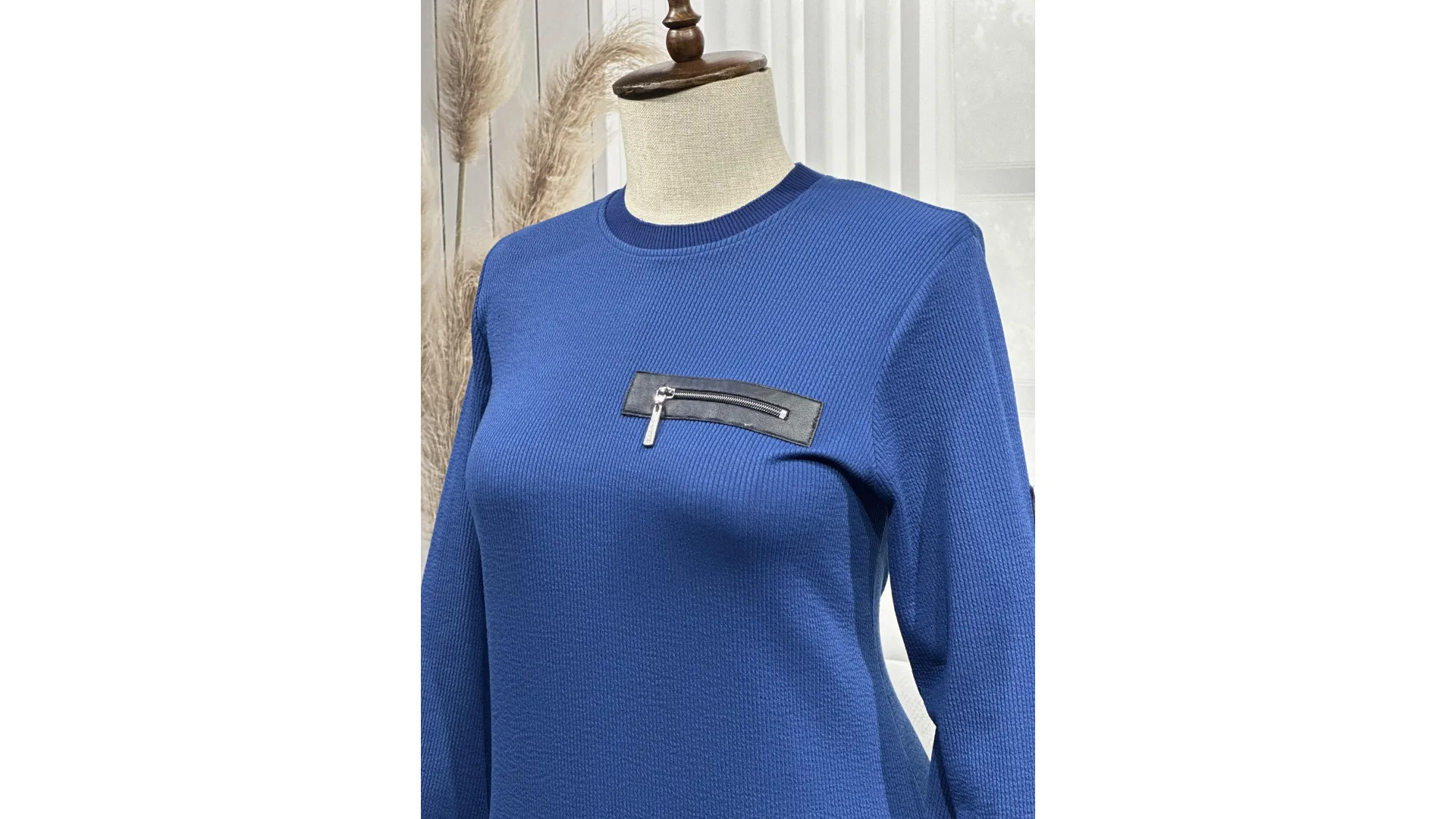 HESNA 8191 ELBİSE - İNDİGO - (Asorti: 3-6)