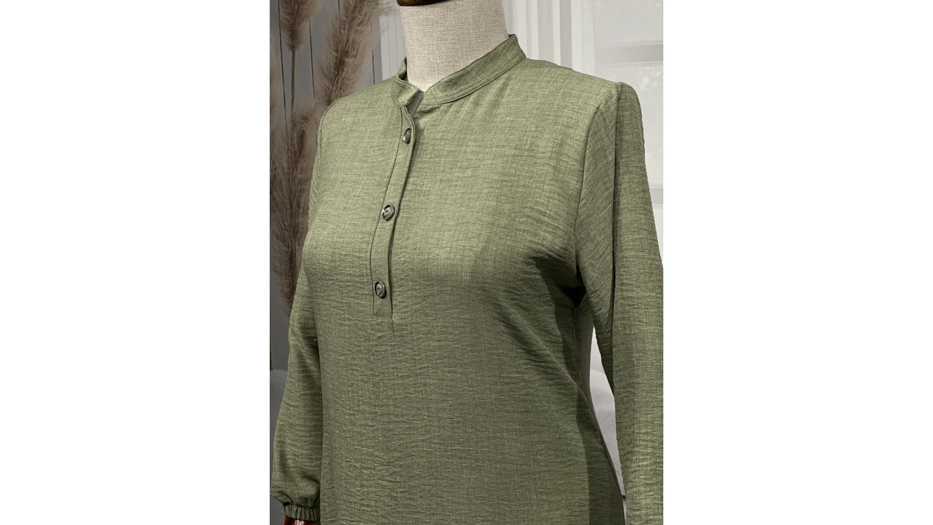 HESNA 8318 ELBİSE - HAKİ - (Asorti: 3-6)