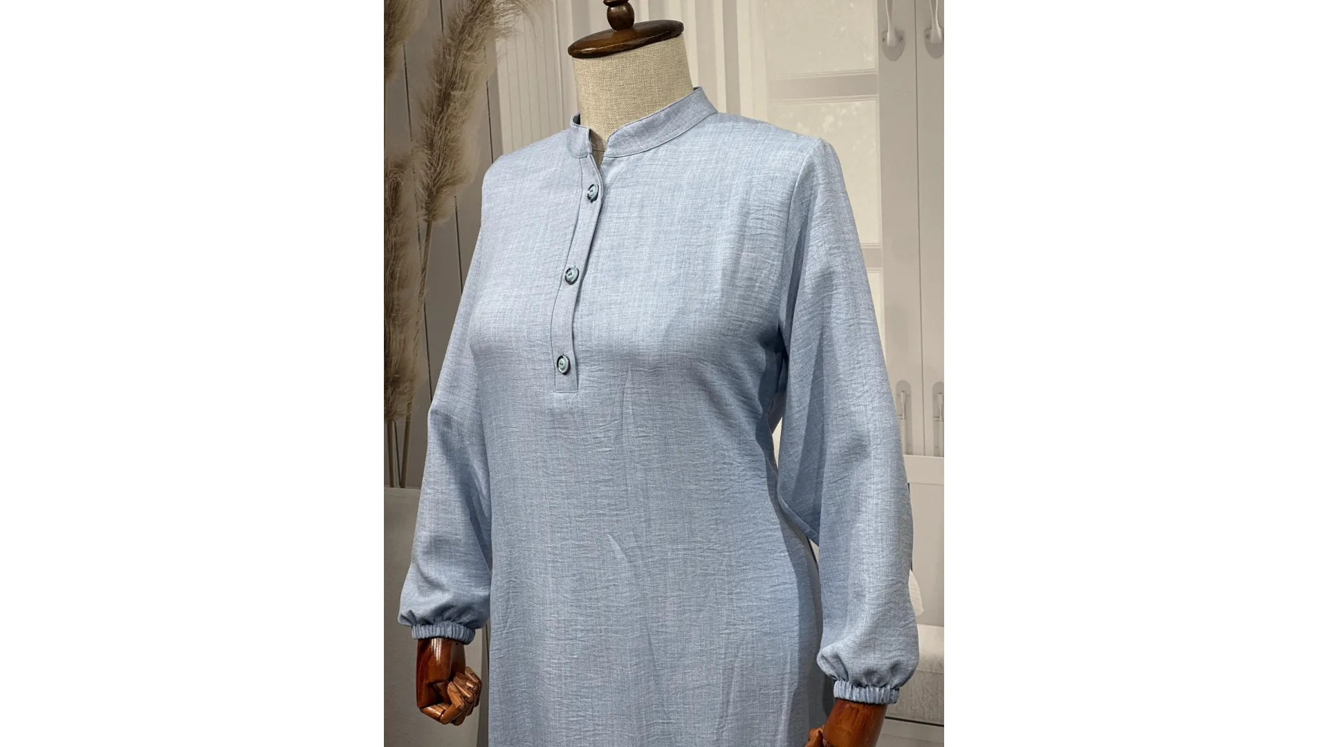 HESNA 8318 ELBİSE - MAVİ - (Asorti: 3-6)