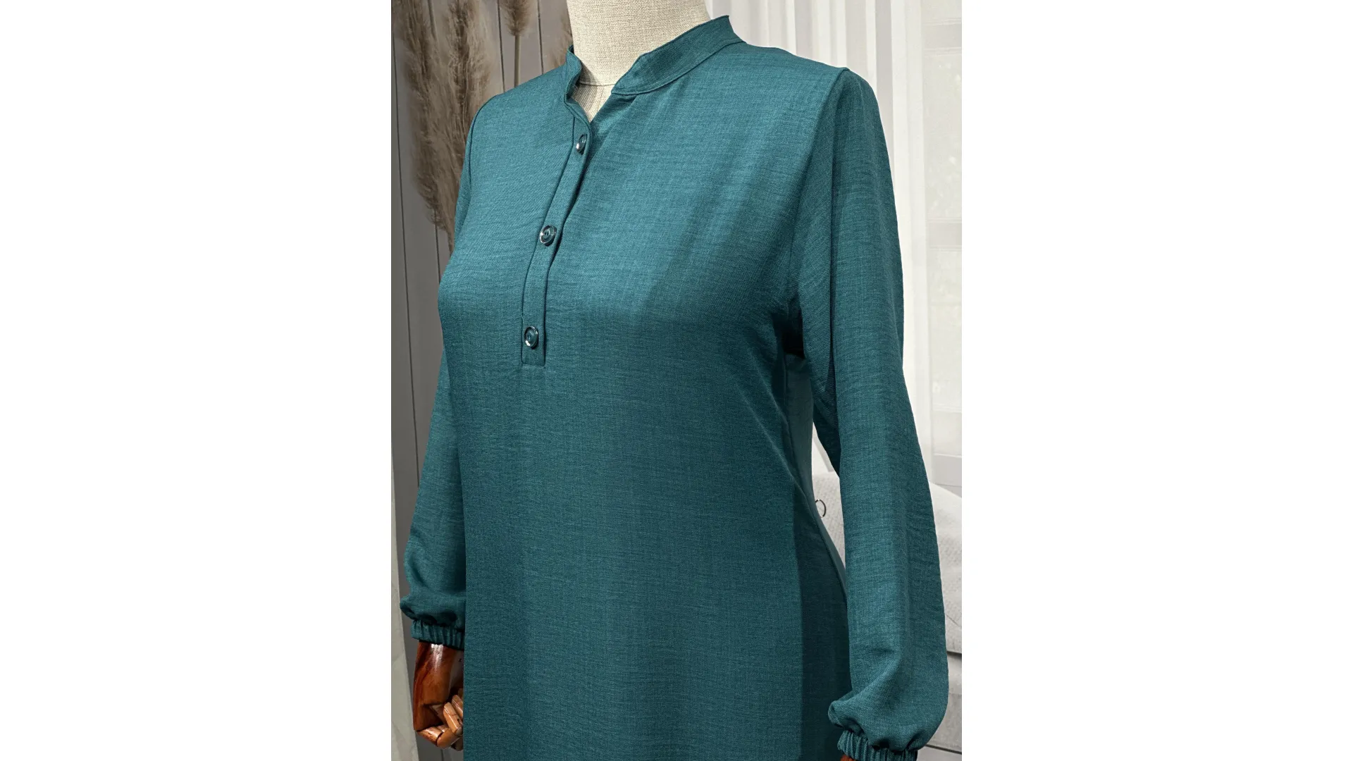 HESNA 8318 ELBİSE - ZÜMRÜT - (Asorti: 3-6)