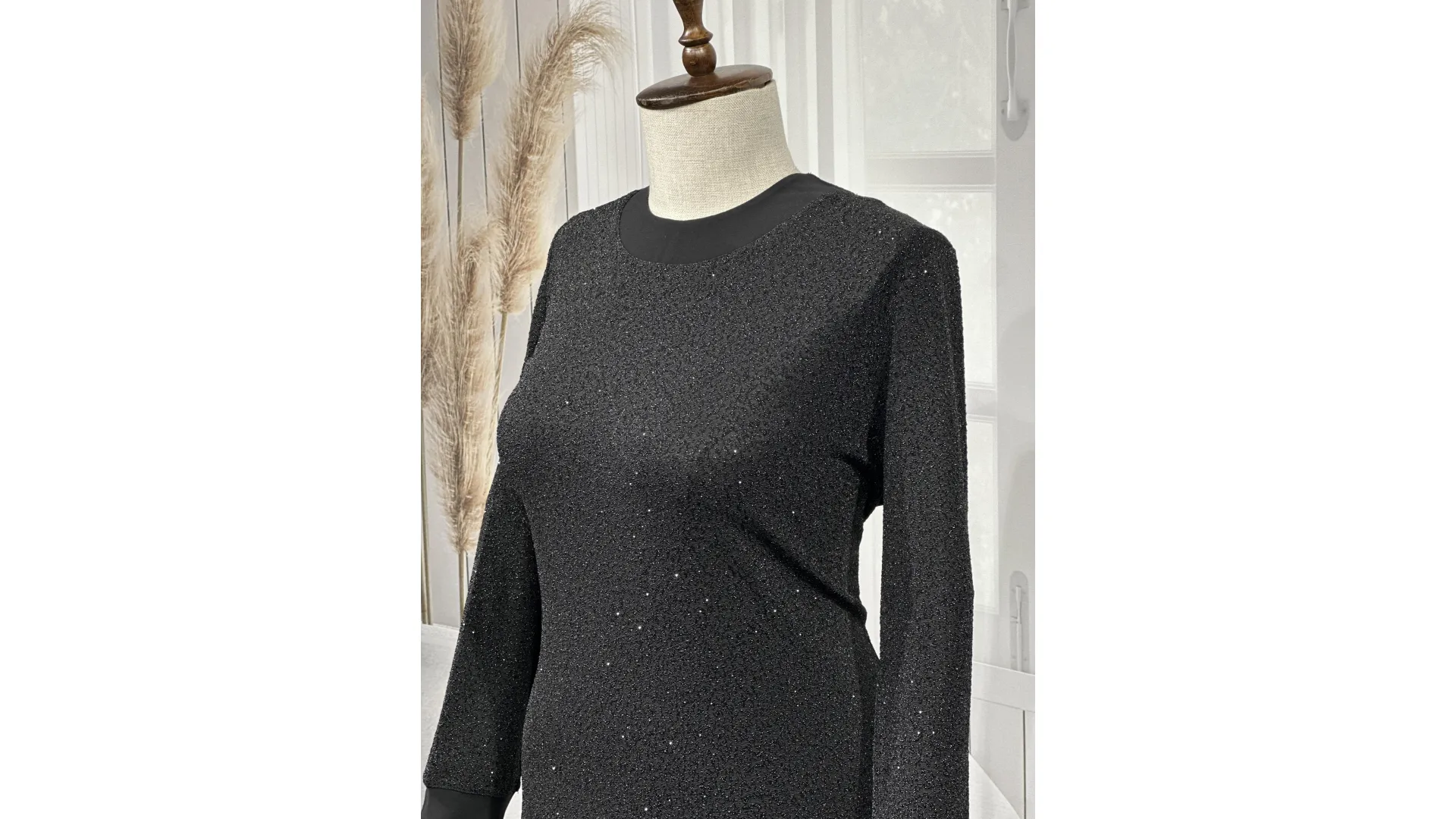 HESNA 8422 ELBİSE - SİYAH - (Asorti: 3-6)