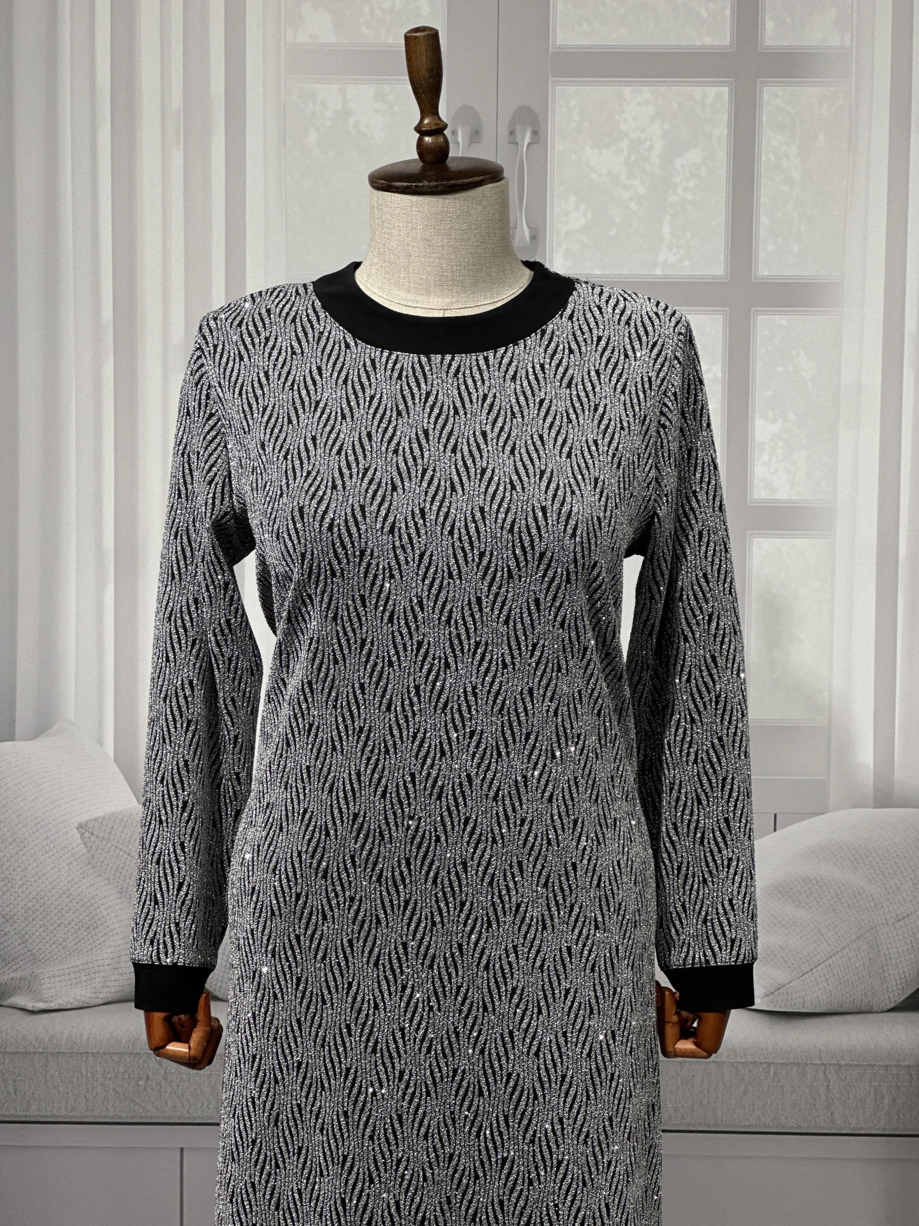 HESNA 8422 ELBİSE - GÜMÜŞ - (Asorti: 3-6)