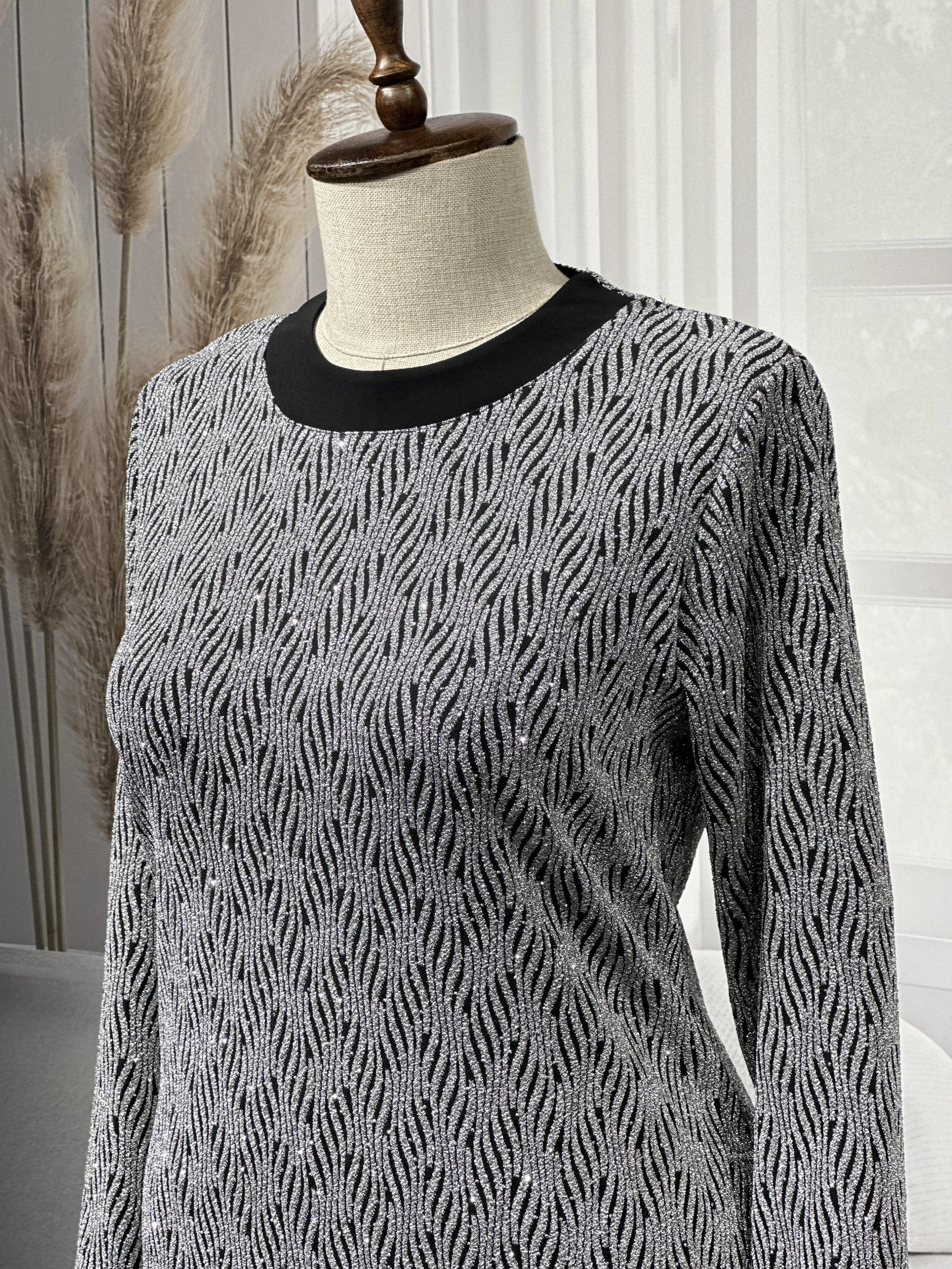 HESNA 8422 ELBİSE - GÜMÜŞ - (Asorti: 3-6)