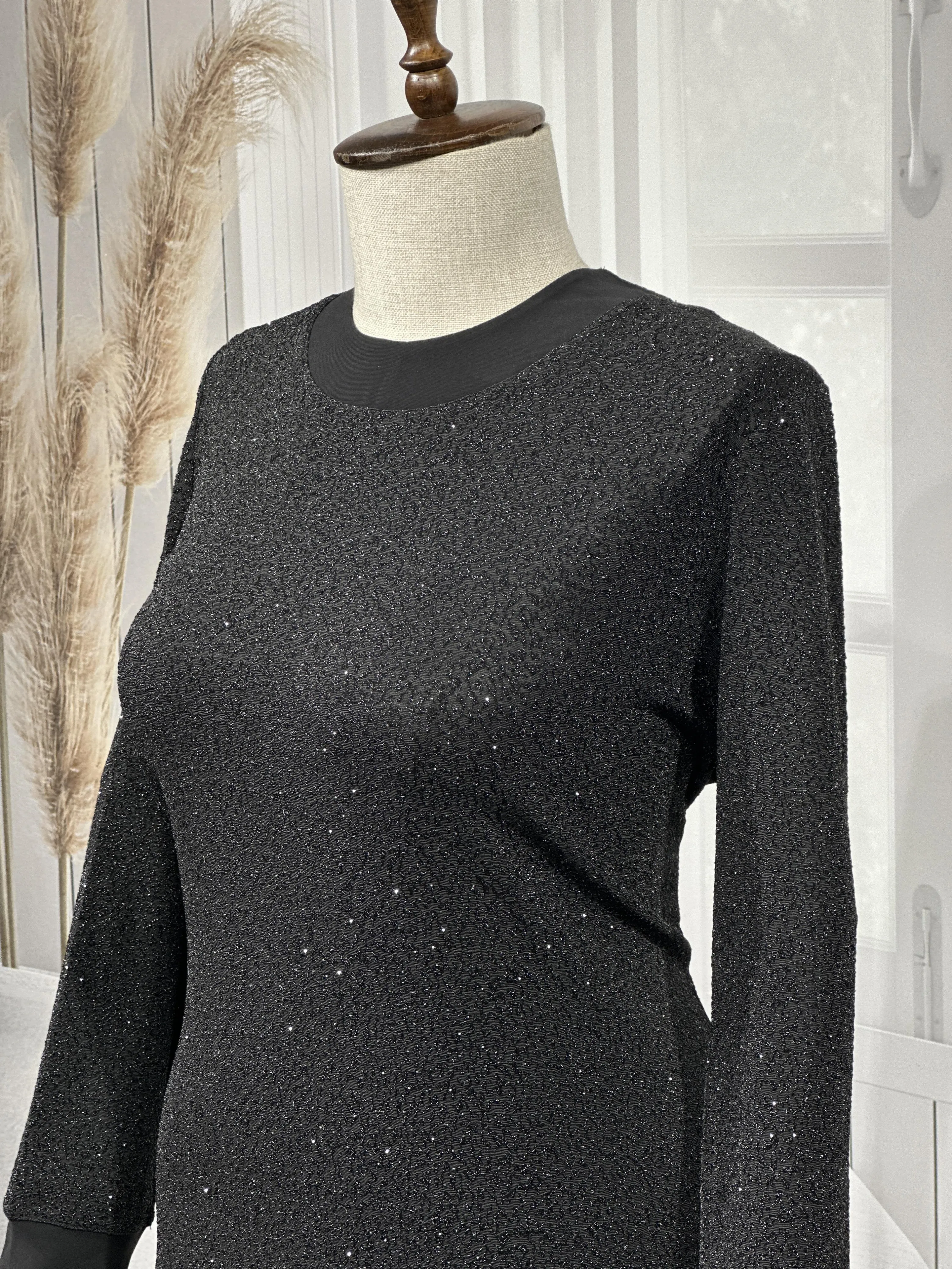 HESNA 8422 ELBİSE - SİYAH - (Asorti: 3-6)