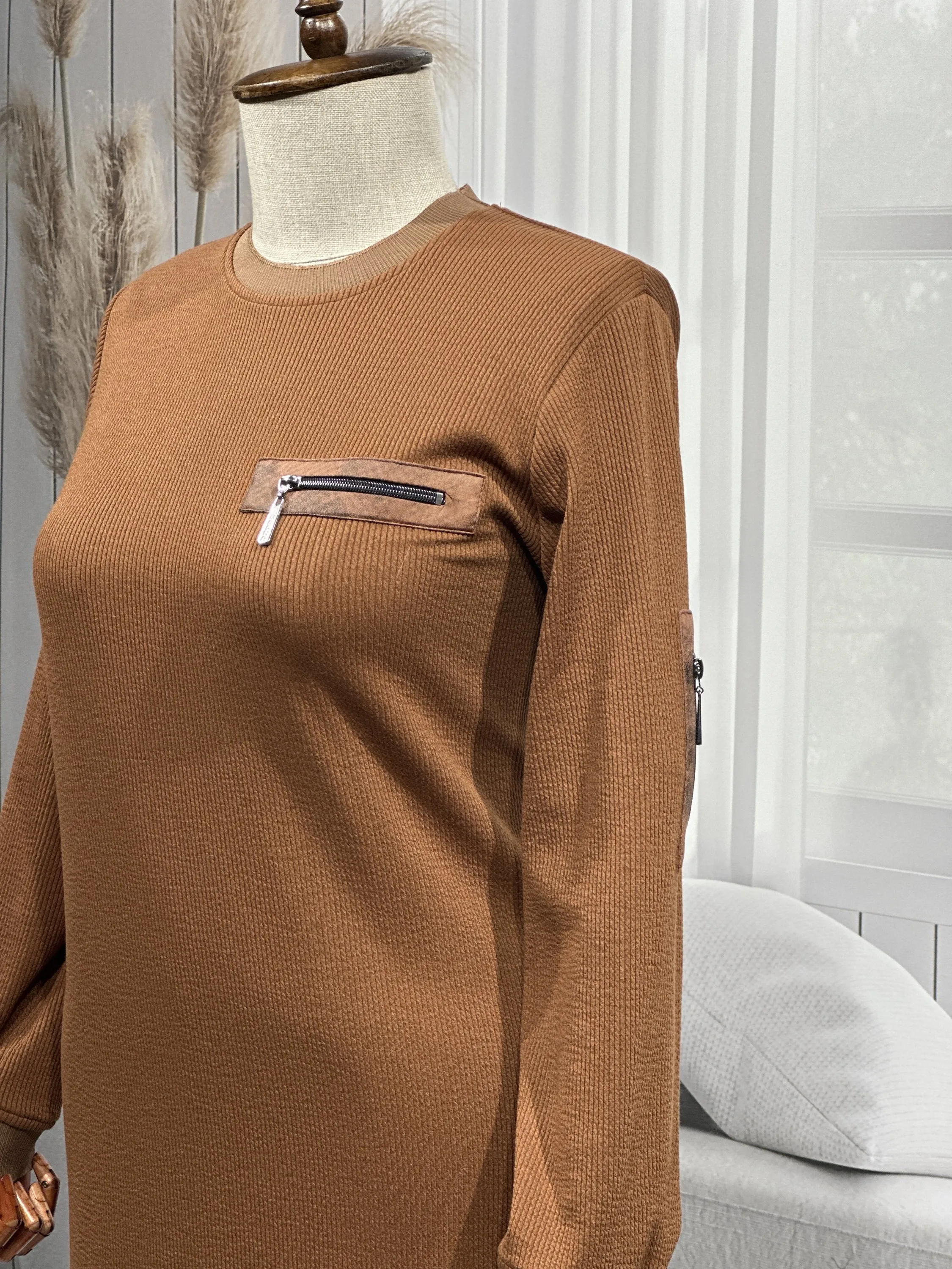 HESNA 8191 ELBİSE - TABA - (Asorti: 3-6)