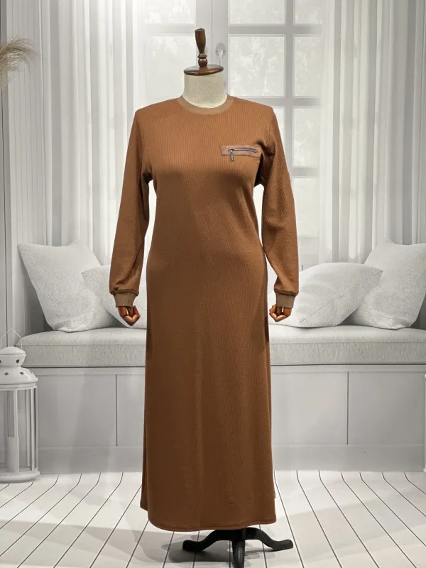 HESNA 8191 ELBİSE - TABA - (Asorti: 3-6)