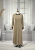 HESNA 8422 ELBİSE - GOLD - (Asorti: 3-6)