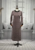HESNA 8422 ELBİSE - VİZON - (Asorti: 3-6)