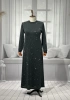 HESNA 8422 ELBİSE - ZÜMRÜT - (Asorti: 3-6)