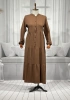 HESNA 8438 ELBİSE - KAHVE - (Asorti: 3-5)
