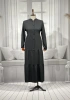 HESNA 8438 ELBİSE - SİYAH - (Asorti: 3-5)